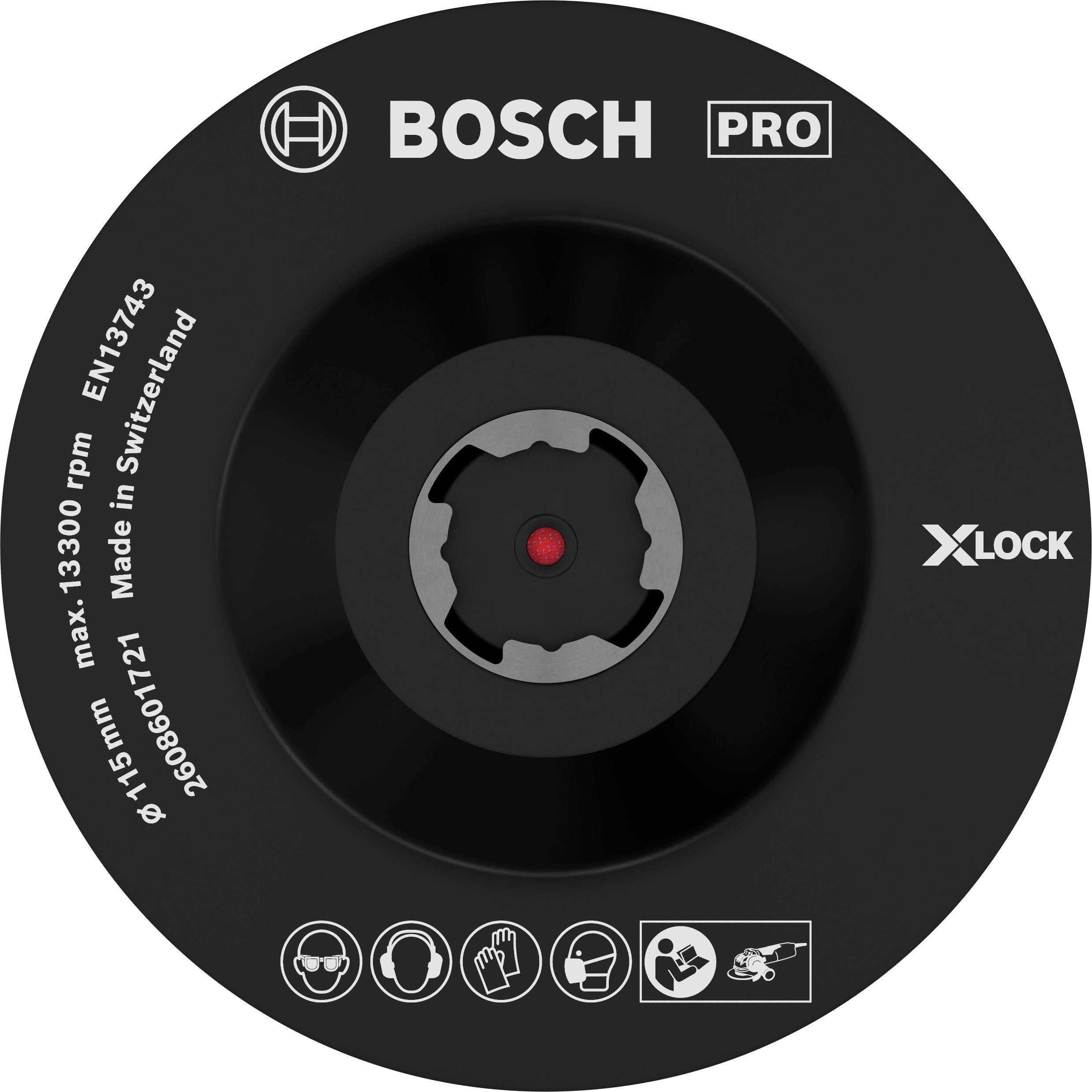 Bosch Accessories X-LOCK Stützteller, mit Klettverschluss 115 mm 2608601721