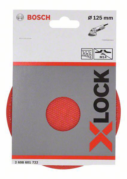 X-LOCK Stützteller, mit Klettverschluss 125 mm Bosch Accessories 2608601722