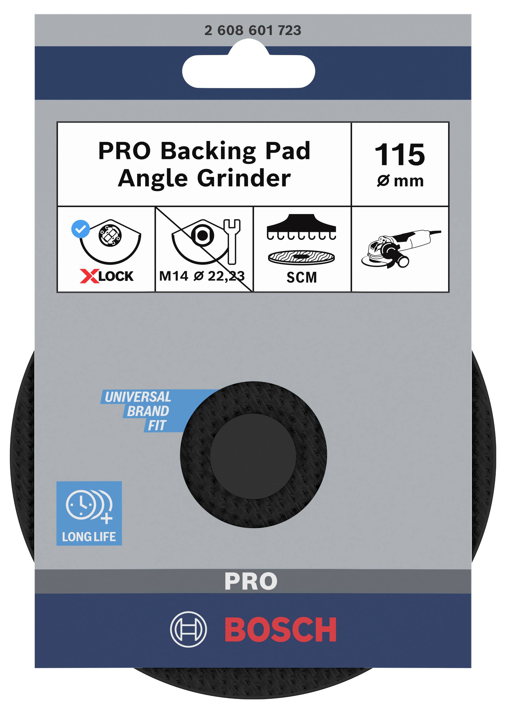 Bosch Accessories X-LOCK SCM Stützteller mit Mittelstift, 115mm 2608601723