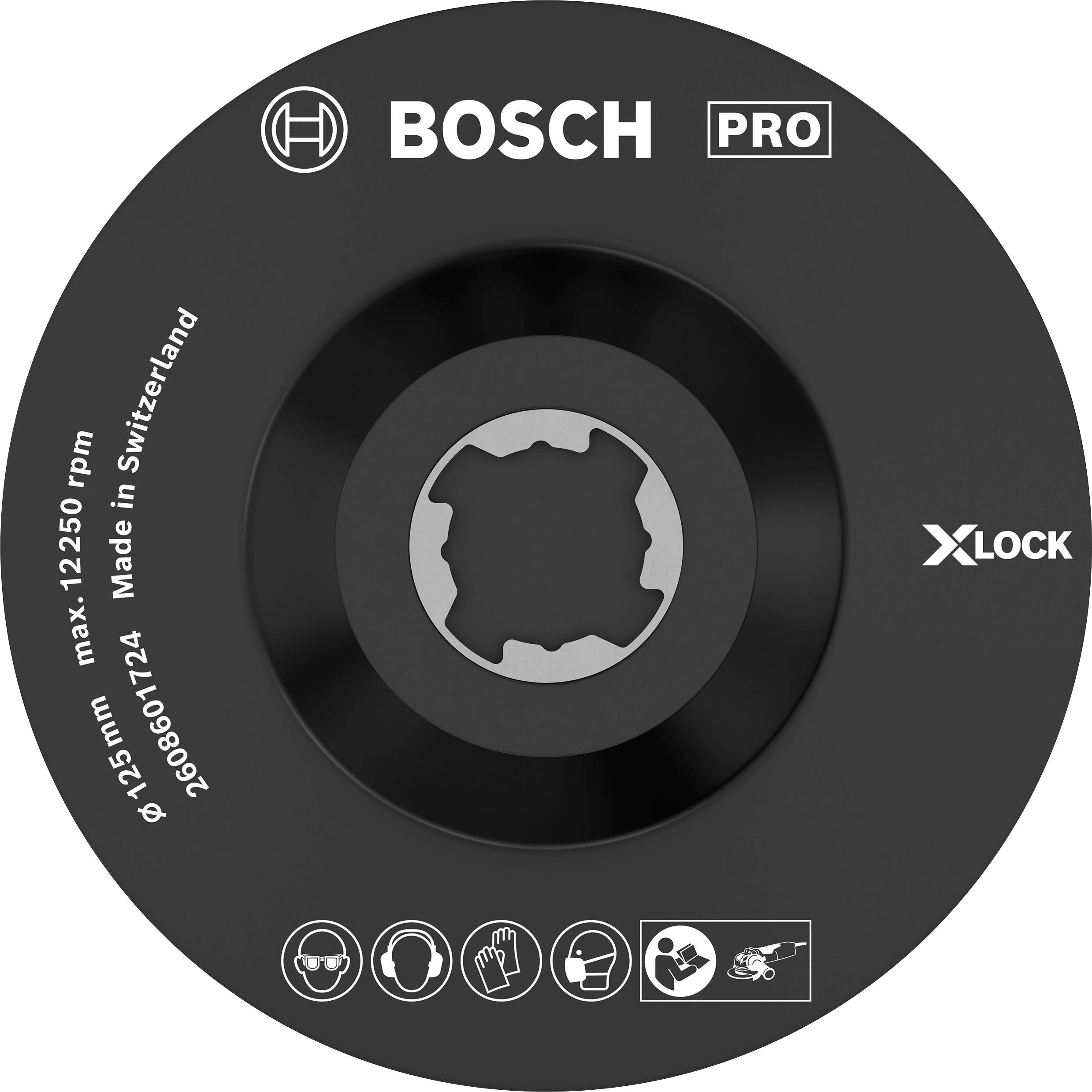 Bosch Accessories X-LOCK SCM Stützteller mit Mittelstift, 125mm 2608601724