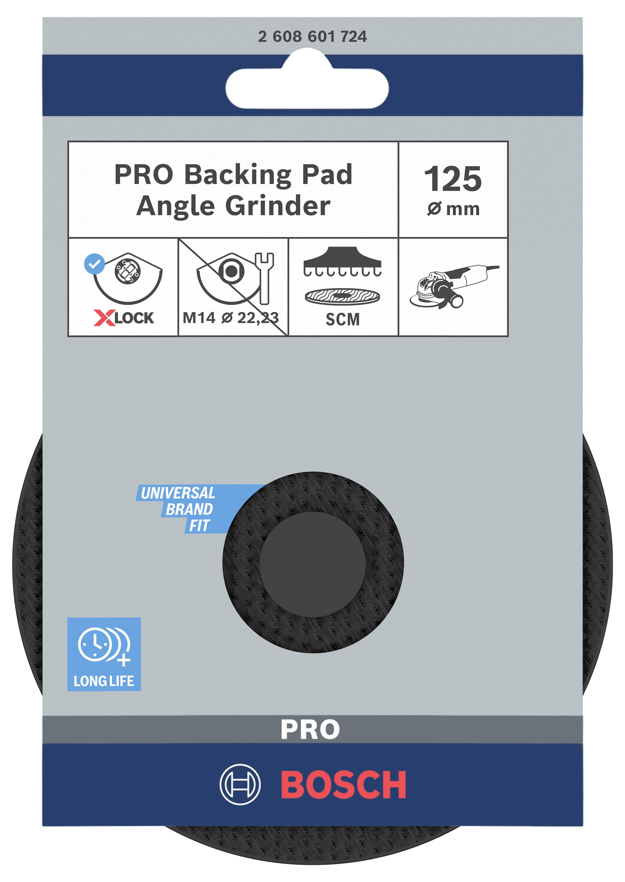 Bosch Accessories X-LOCK SCM Stützteller mit Mittelstift, 125mm 2608601724