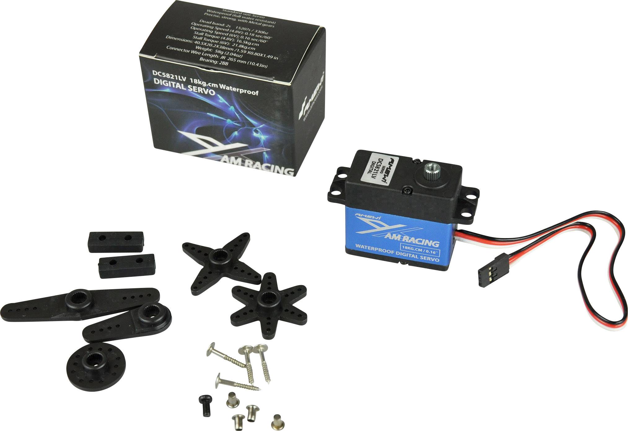 Amewi Standard-Servo DC5821LV WP Digital-Servo Getriebe-Material: Metall Stecksystem: JR