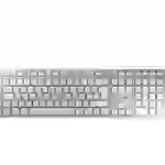 CHERRY KC 6000 Slim für MAC USB Tastatur Deutsch, QWERTZ, Mac Silber, Weiß CHERRY KC 6000 Slim für MAC USB Tastatur Deutsch, QWERTZ, Mac Silber, Weiß