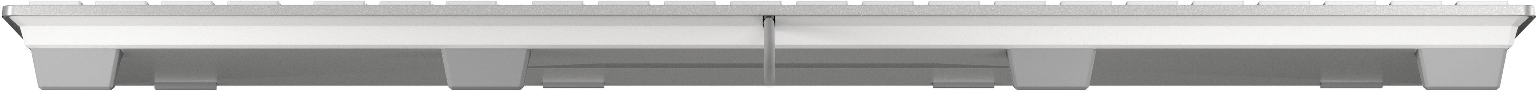 CHERRY KC 6000 Slim für MAC USB Tastatur Französisch, AZERTY Silber, Weiß