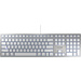 CHERRY KC 6000 Slim für MAC USB Tastatur US-Englisch, QWERTY, Mac Silber, Weiß