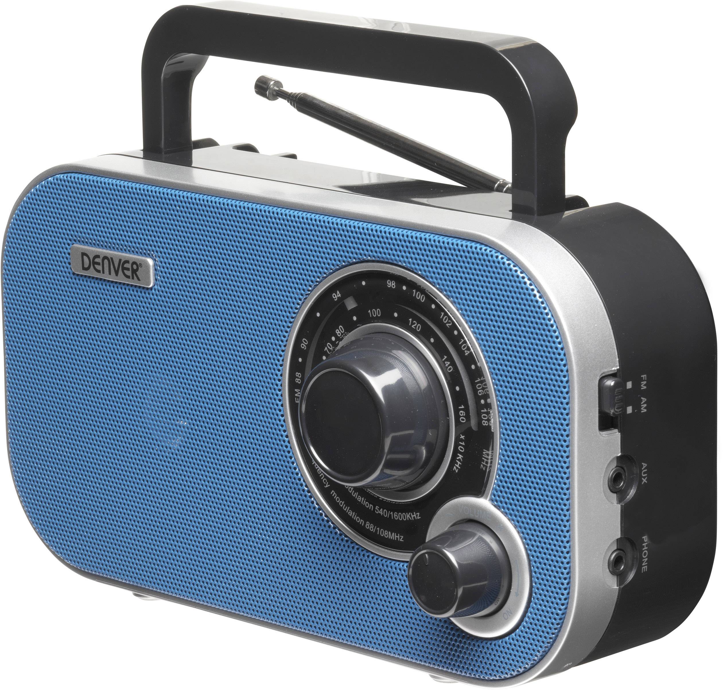 Denver TR-54 Kofferradio UKW AUX Blau