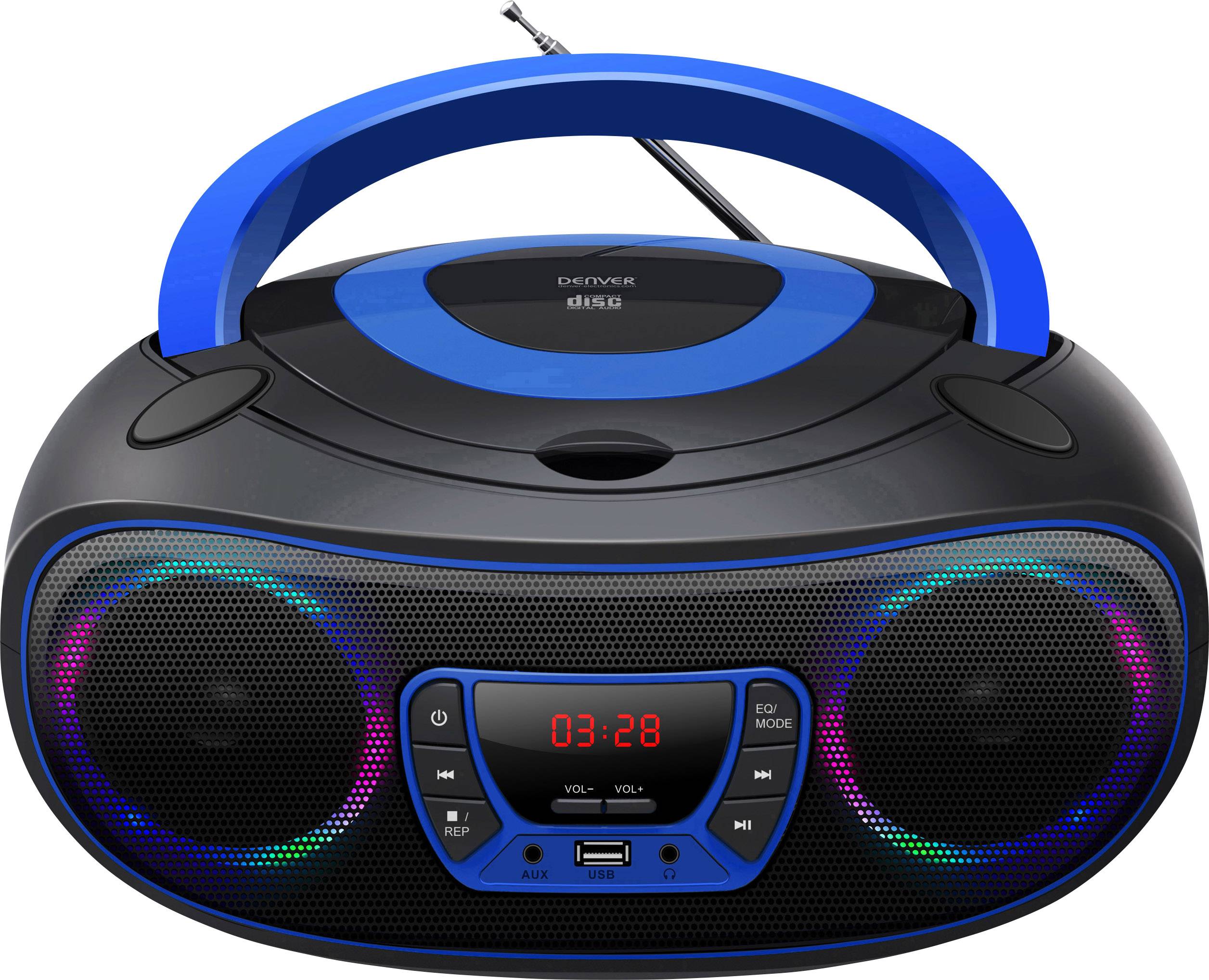 Denver TCL-212BT CD-Radio UKW AUX, CD, USB, Bluetooth® Stimmungslicht Blau