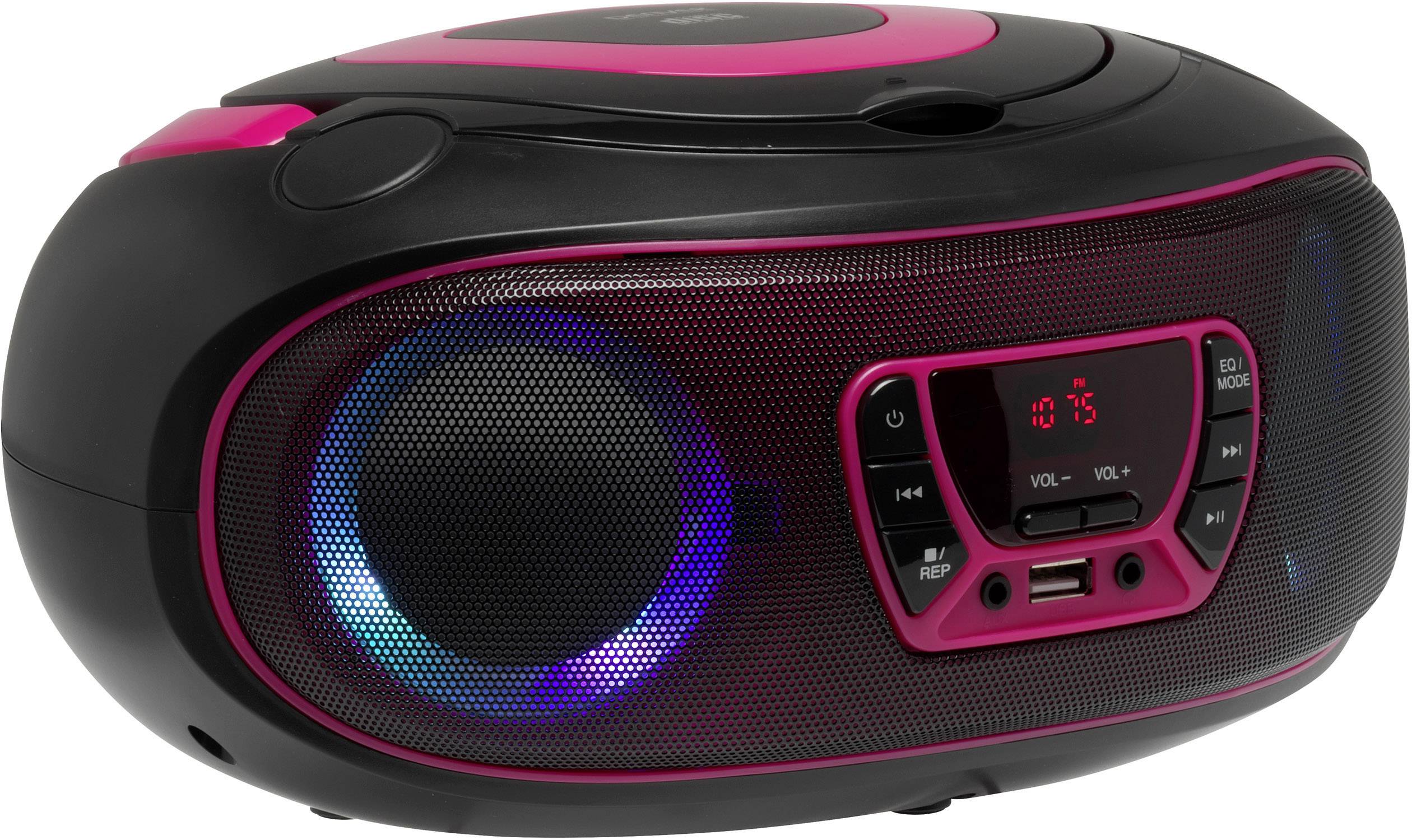 Denver TCL-212BT CD-Radio UKW AUX, CD, USB, Bluetooth® Stimmungslicht Pink