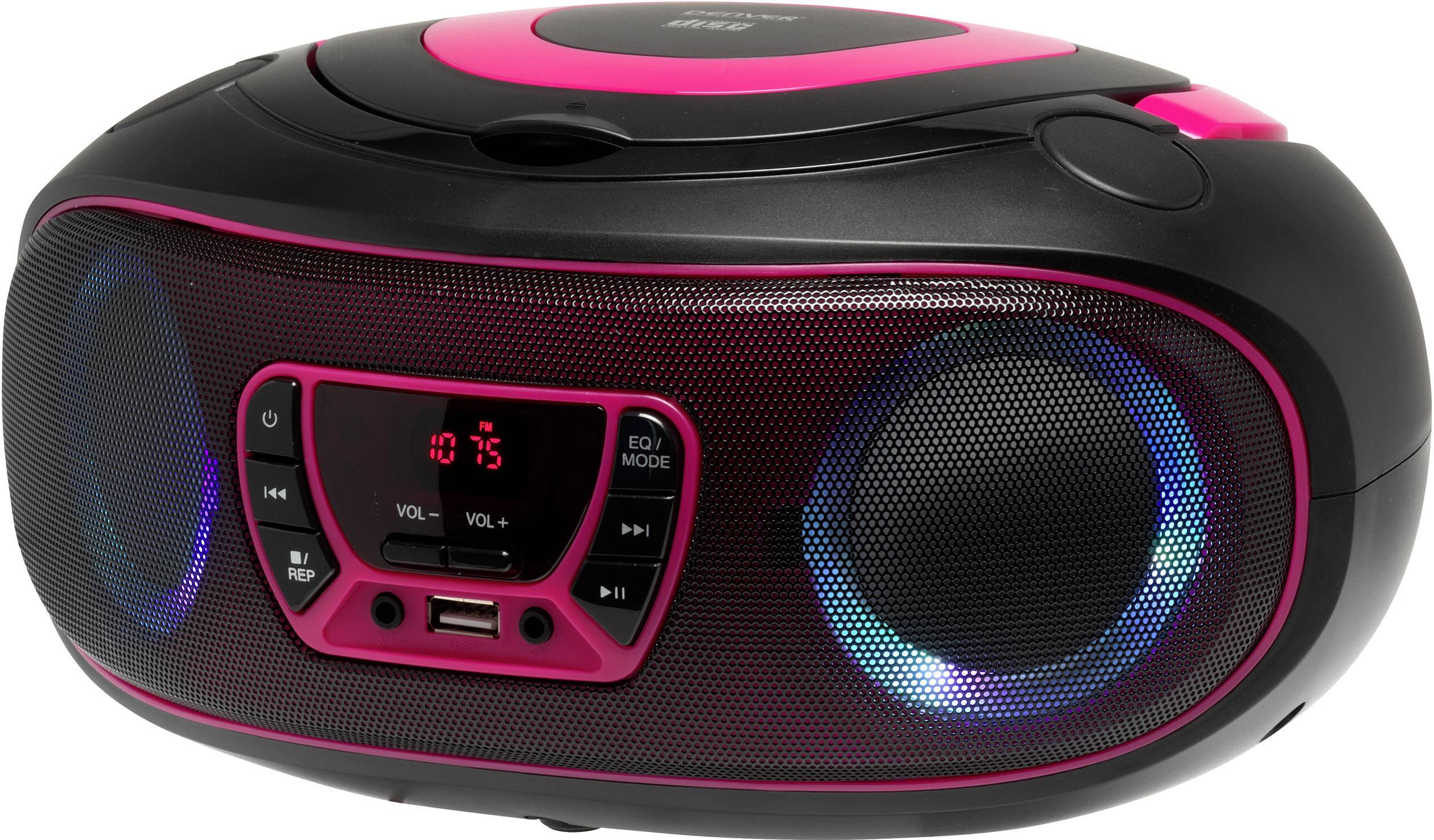 Denver TCL-212BT CD-Radio UKW AUX, CD, USB, Bluetooth® Stimmungslicht Pink