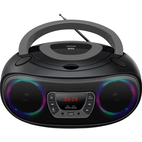 Denver TCL-212BT CD-Radio UKW AUX, CD, USB, Bluetooth® Stimmungslicht Grau