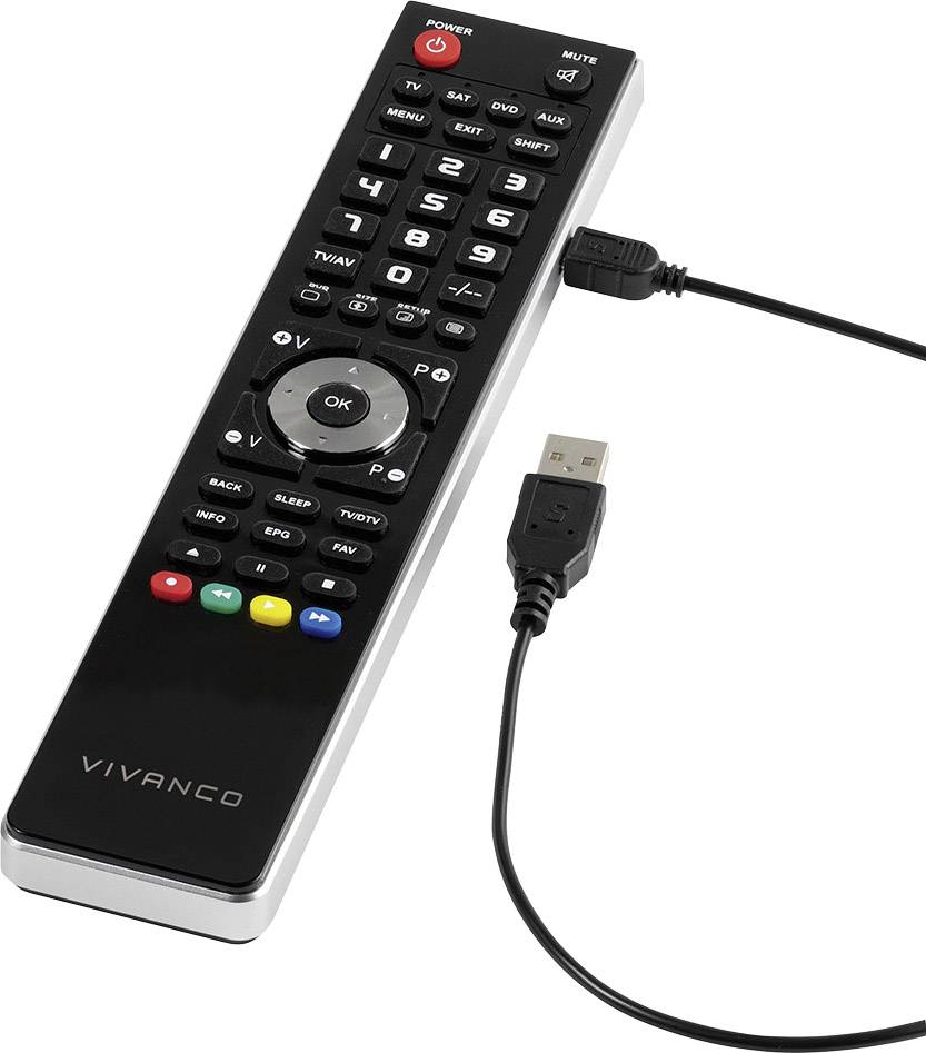 Vivanco UR 40 USB  Fernbedienung Schwarz, Silber