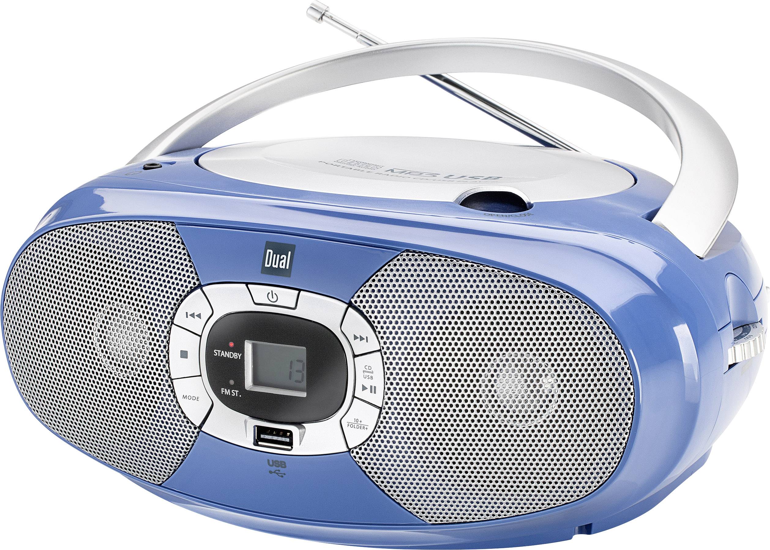Dual P 390 CD-Radio UKW, MW CD, USB Blau