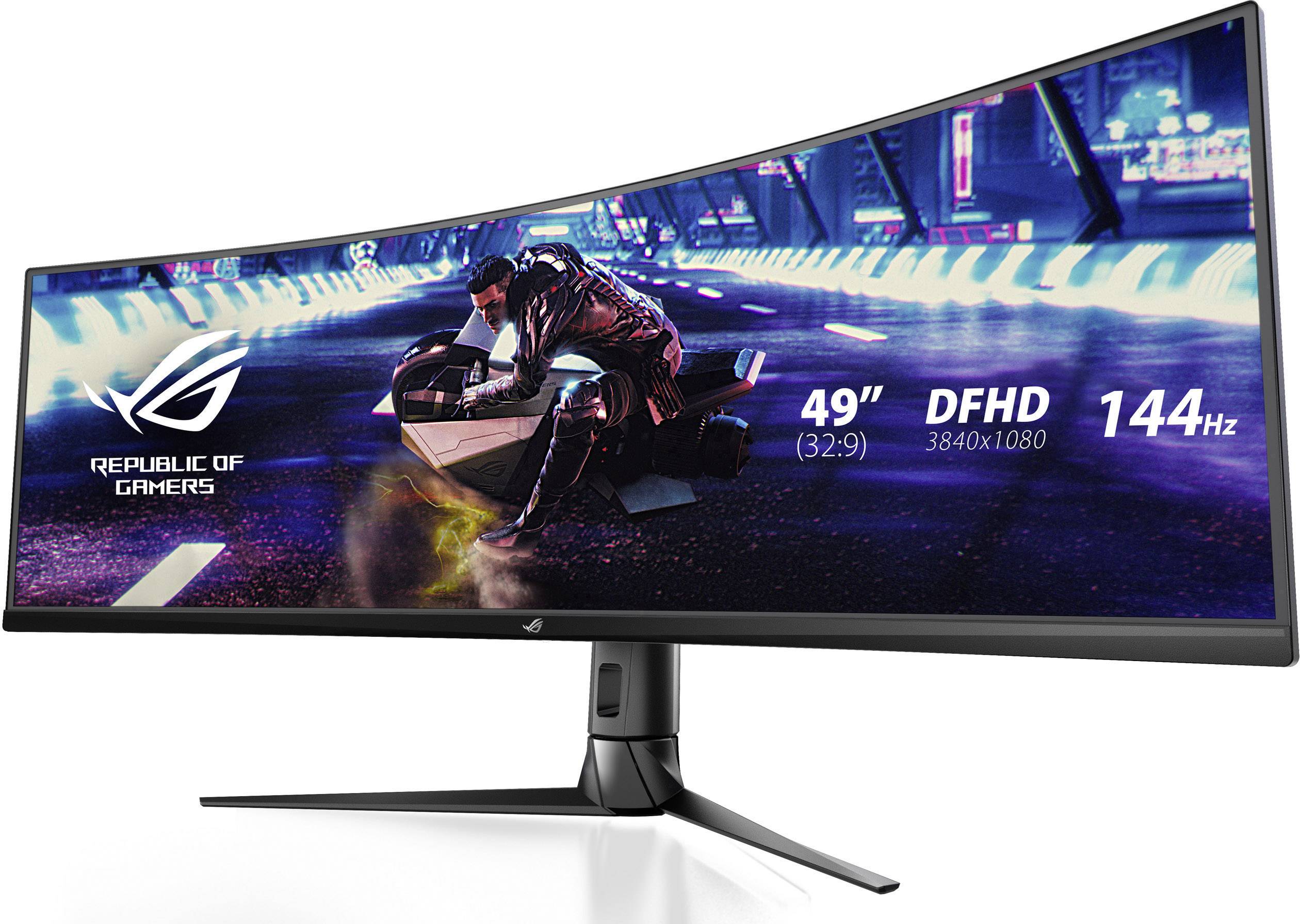 Asus XG49VQ Gaming Monitor EEK G (A - G) 124.5 cm (49 Zoll) 3840 x 1080 Pixel 32:9 4 ms HDMI®, DisplayPort, USB, Kopfhörer-Buchse VA LED