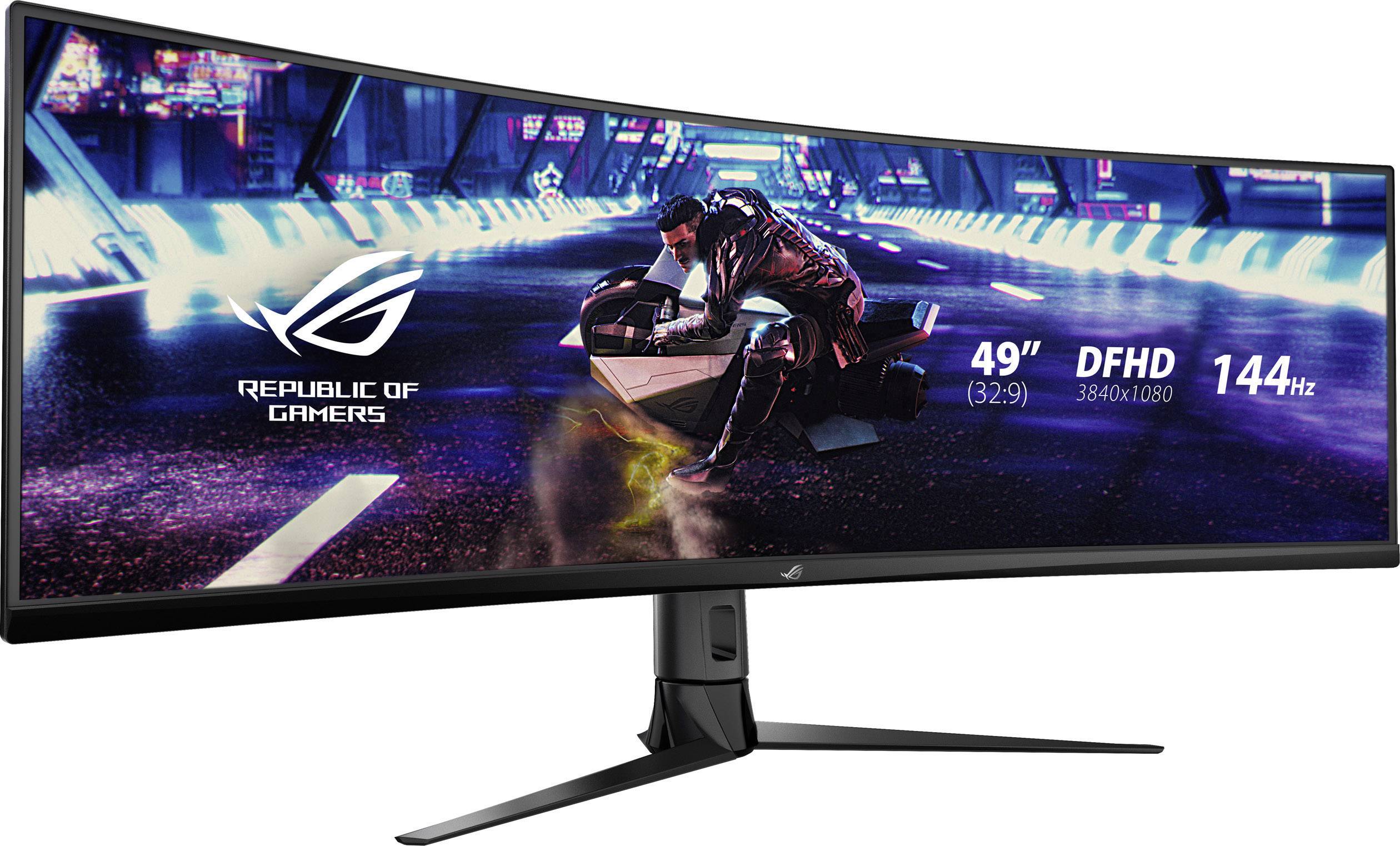 Asus XG49VQ Gaming Monitor EEK G (A - G) 124.5 cm (49 Zoll) 3840 x 1080 Pixel 32:9 4 ms HDMI®, DisplayPort, USB, Kopfhörer-Buchse VA LED