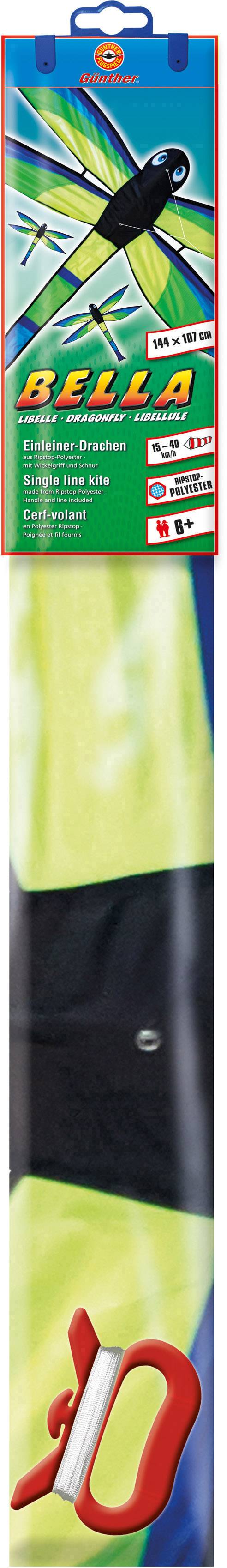 Günther Flugspiele Einleiner Drachen Bella Spannweite (Details) 1070 mm Windstärken-Eignung 3 - 5 bft