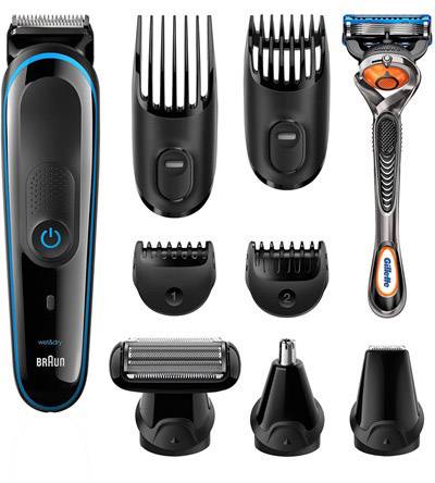 Braun Multigrooming Kit MGK3980 Haarschneider, Bartschneider, Rasierer, Ohr-, Nasenhaartrimmer, Körperhaartrimmer, Präzisions