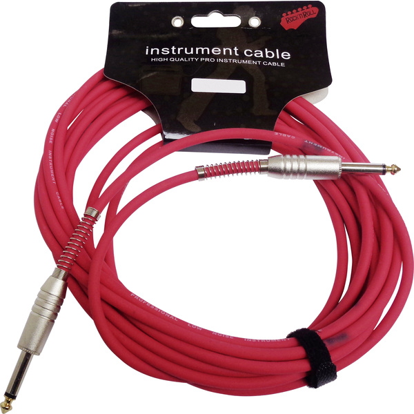 MSA Musikinstrumente KAB3 Instrumenten Anschlusskabel [1x Klinkenstecker 6.35mm - 1x Klinkenstecker 6.35 mm] 6.00m Rot