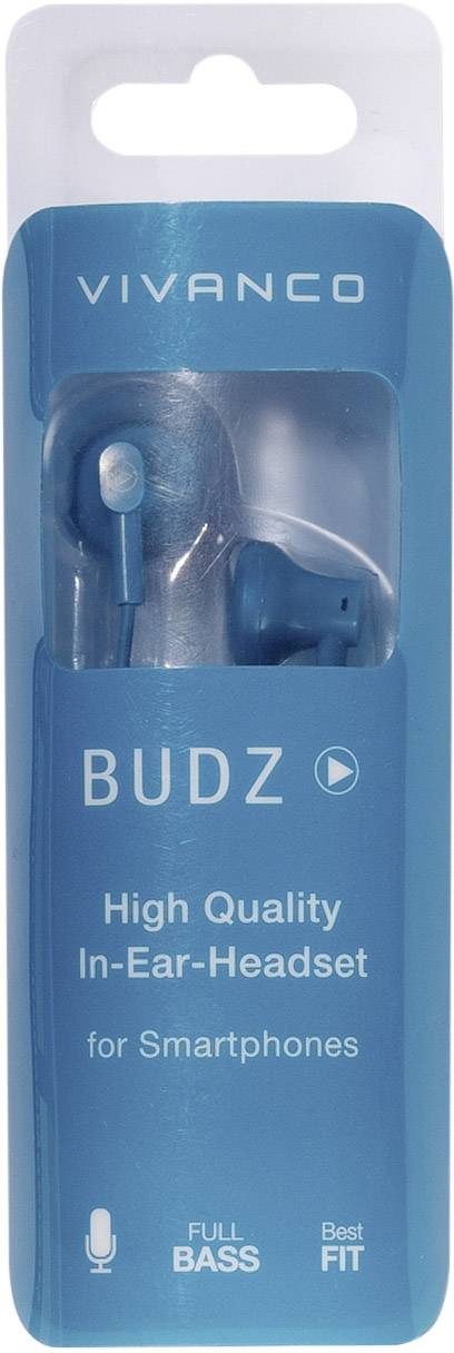 Vivanco BUDZ BLUE In Ear Kopfhörer kabelgebunden Blau