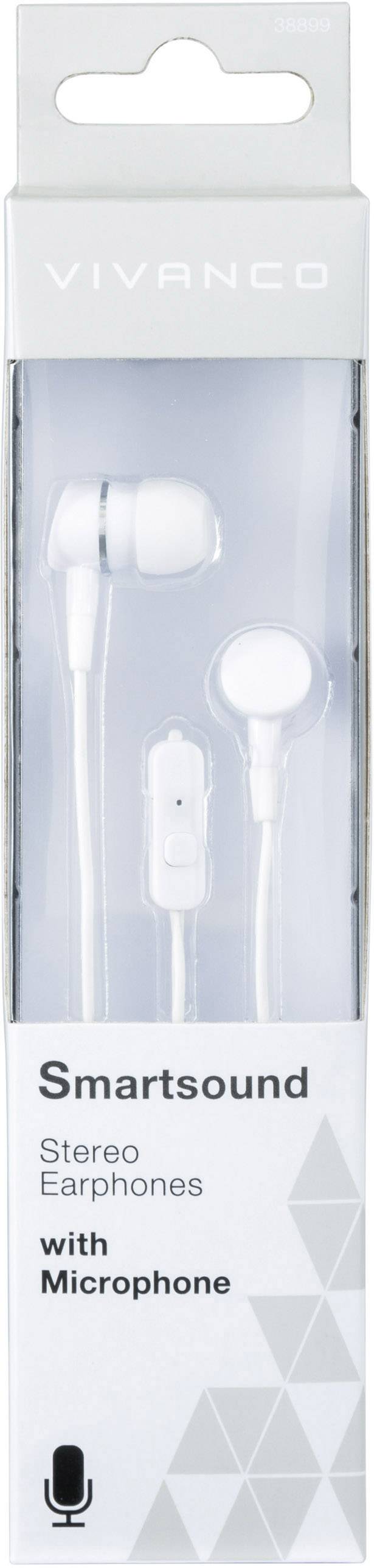 Vivanco SMARTSOUND WHITE In Ear Kopfhörer kabelgebunden Weiß