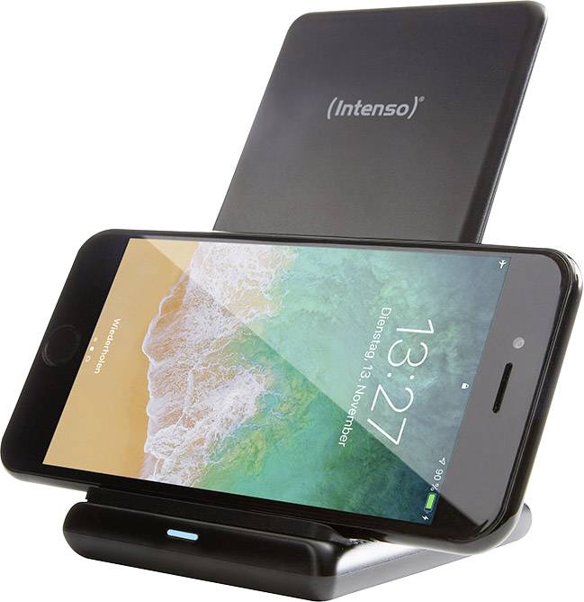 Intenso Induktions-Ladegerät 2000 mA 7410610 BSA1  Ausgänge Induktionslade-Standard Schwarz