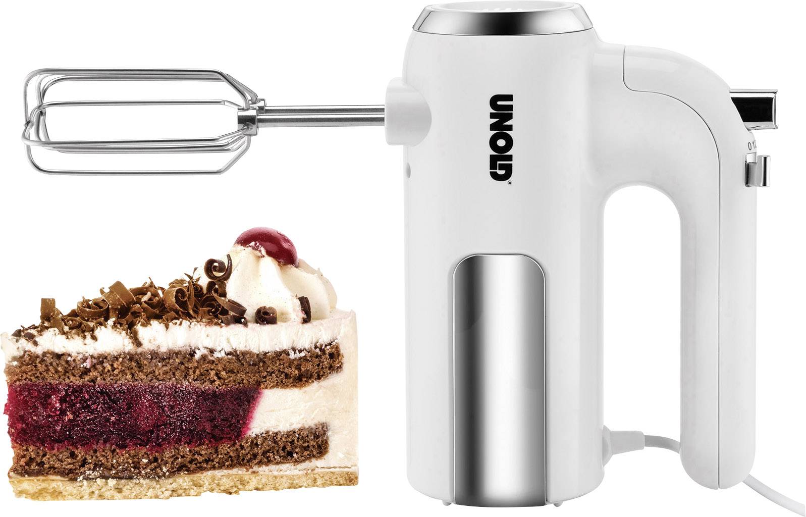 Unold 78710 Handmixer 450W Weiß, Edelstahl