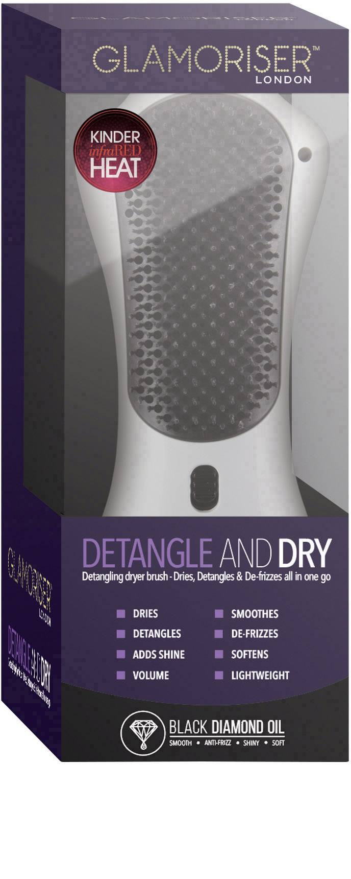Glamoriser GLA020 Warmluftbürste Weiß, Schwarz