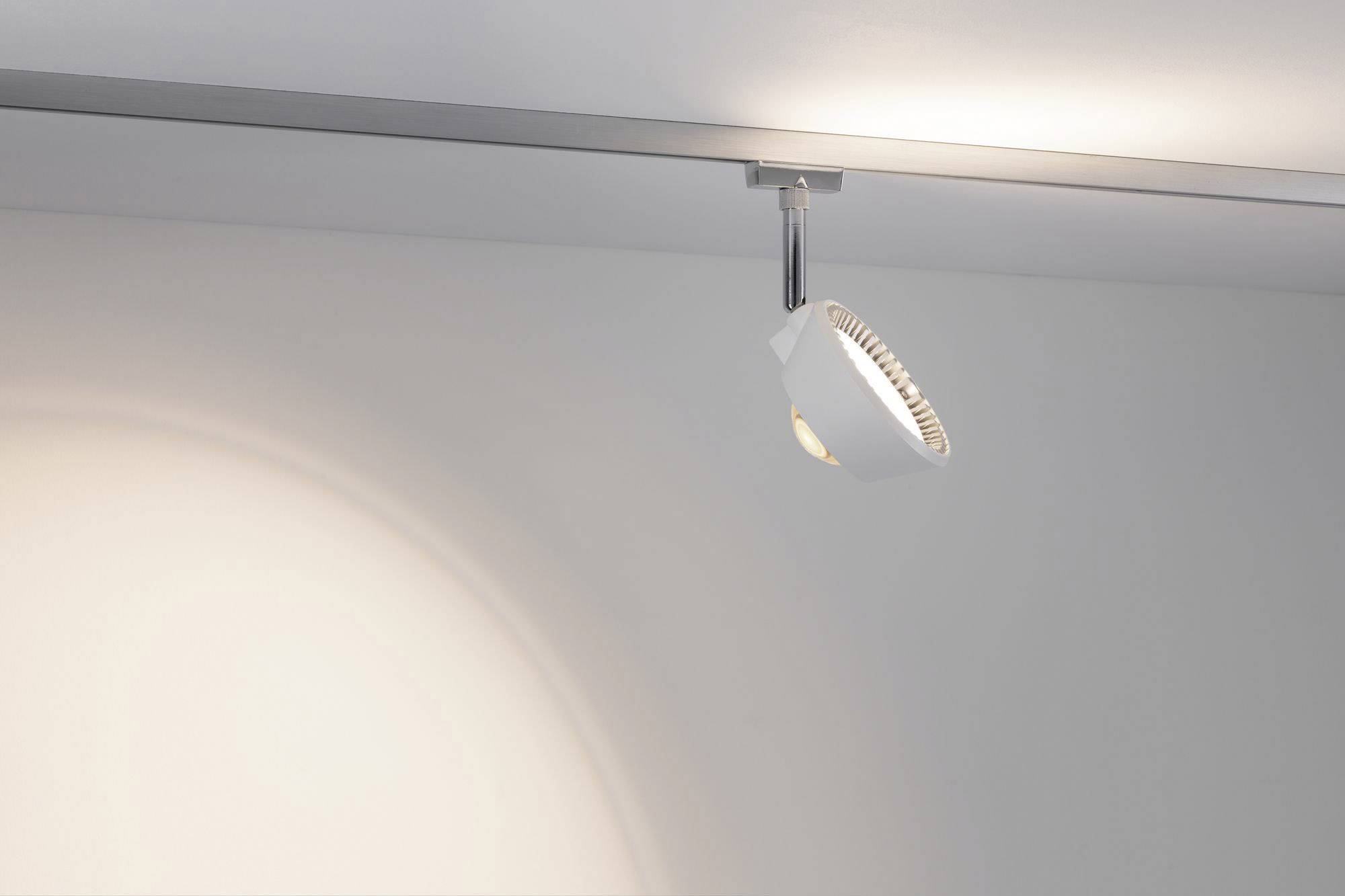 Paulmann VariLine Sabik Hochvolt-Schienensystem-Leuchte VariLine (2phasig)  LED fest eingebaut 13 W LED Chrom, Weiß (matt)