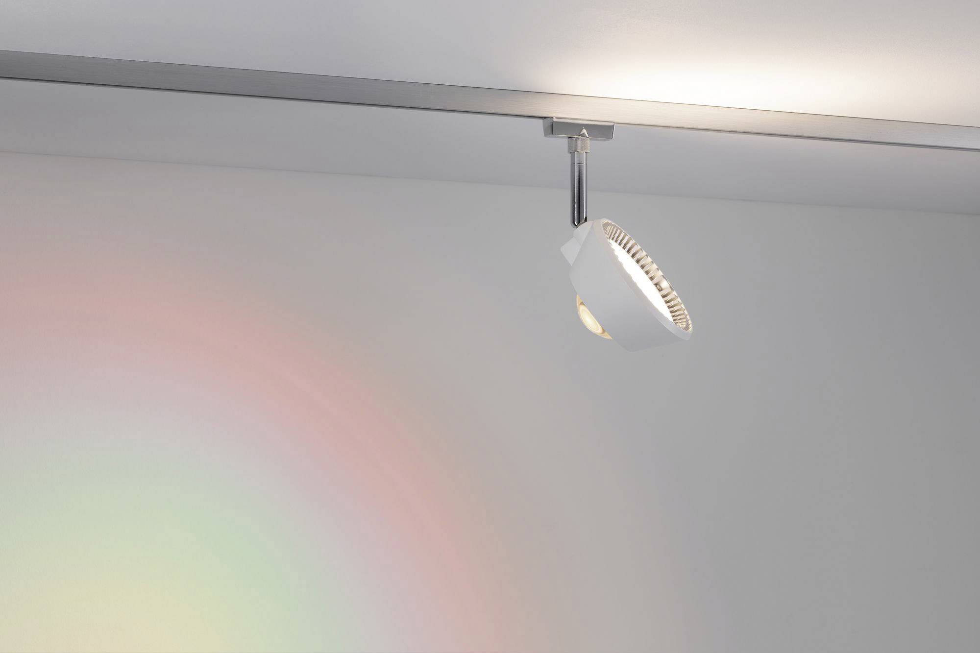 Paulmann VariLine Sabik Hochvolt-Schienensystem-Leuchte VariLine (2phasig)  LED fest eingebaut 13 W LED Chrom, Weiß (matt)