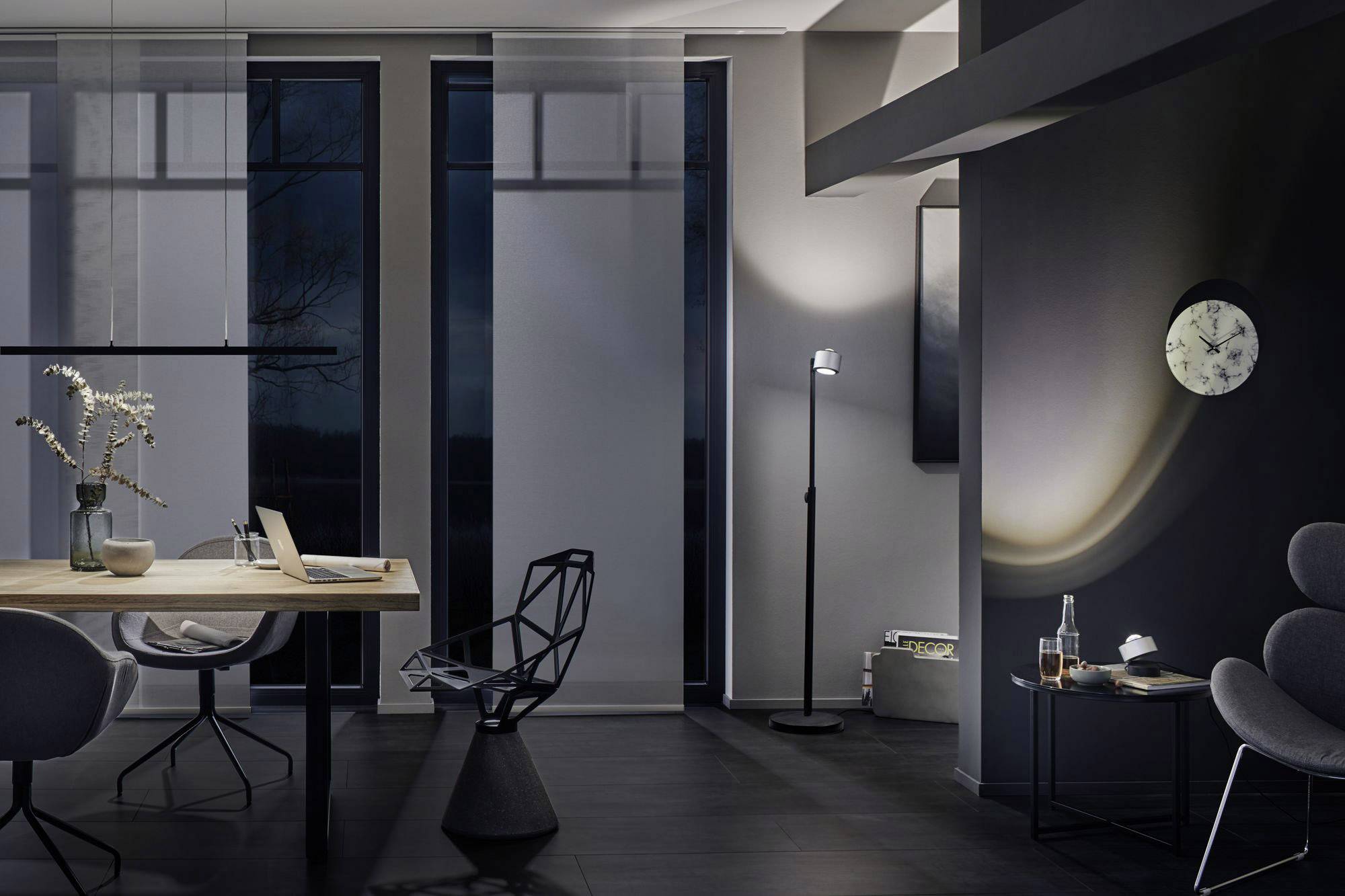 Paulmann 79718 LED-Tischlampe 3.5W Aluminium (gebürstet), Schwarz