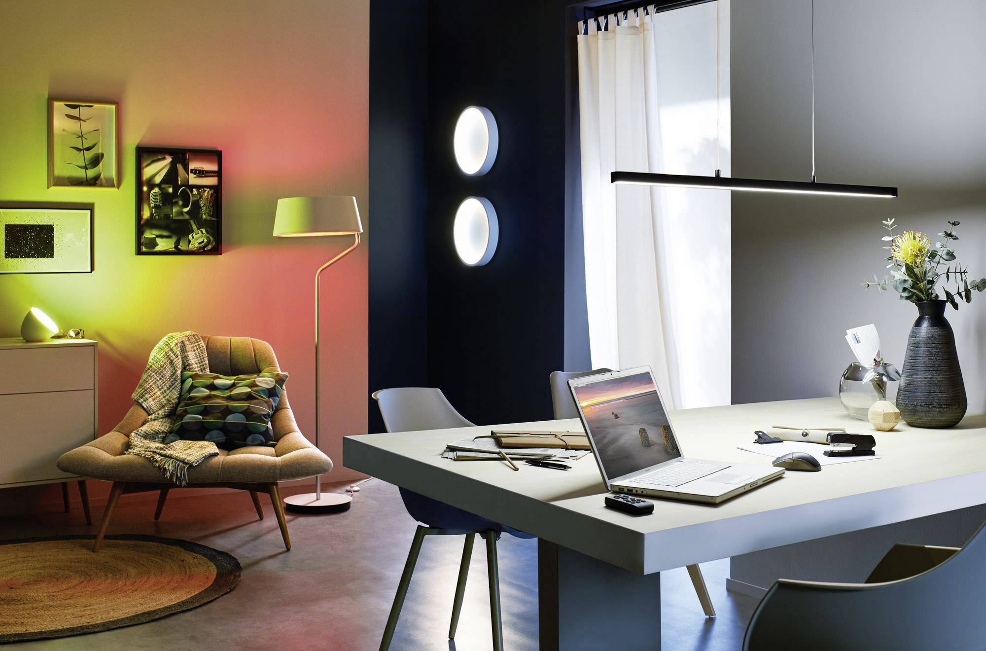 Paulmann 79722 Belaja Home LED-Stehlampe LED fest eingebaut 8W RGBW Chrom (matt), Weiß