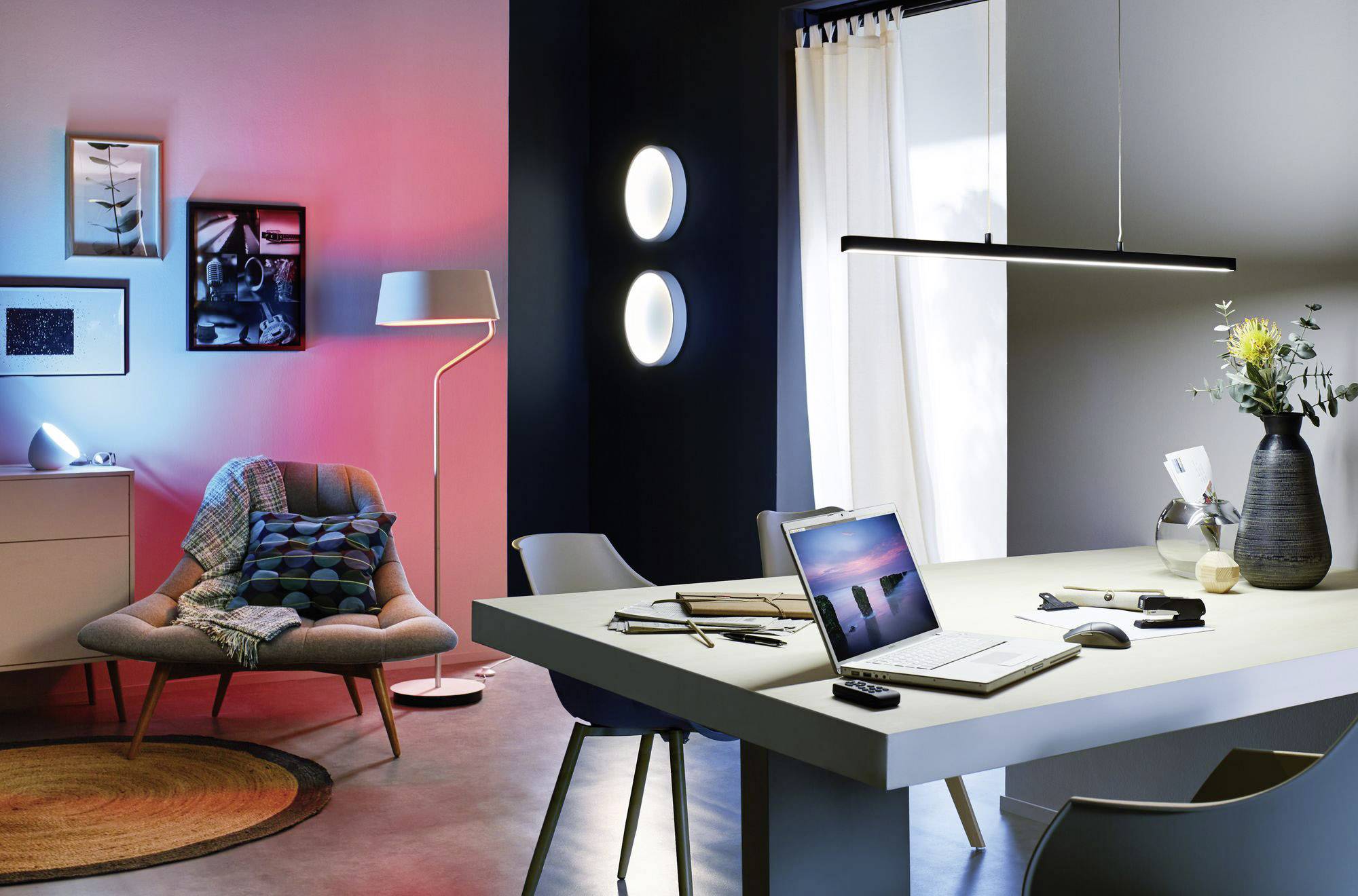 Paulmann 79722 Belaja Home LED-Stehlampe LED fest eingebaut 8W RGBW Chrom (matt), Weiß