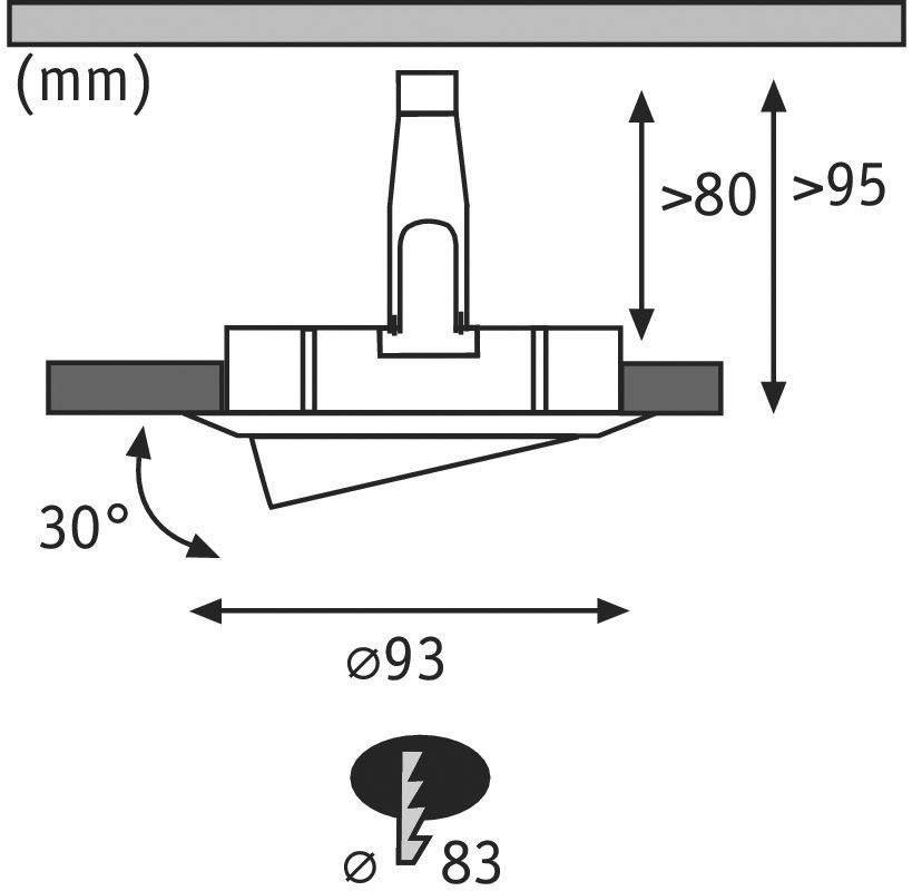 Paulmann Nova Plus Bad-Einbauleuchte LED GU10 6W IP65 Eisen (gebürstet)