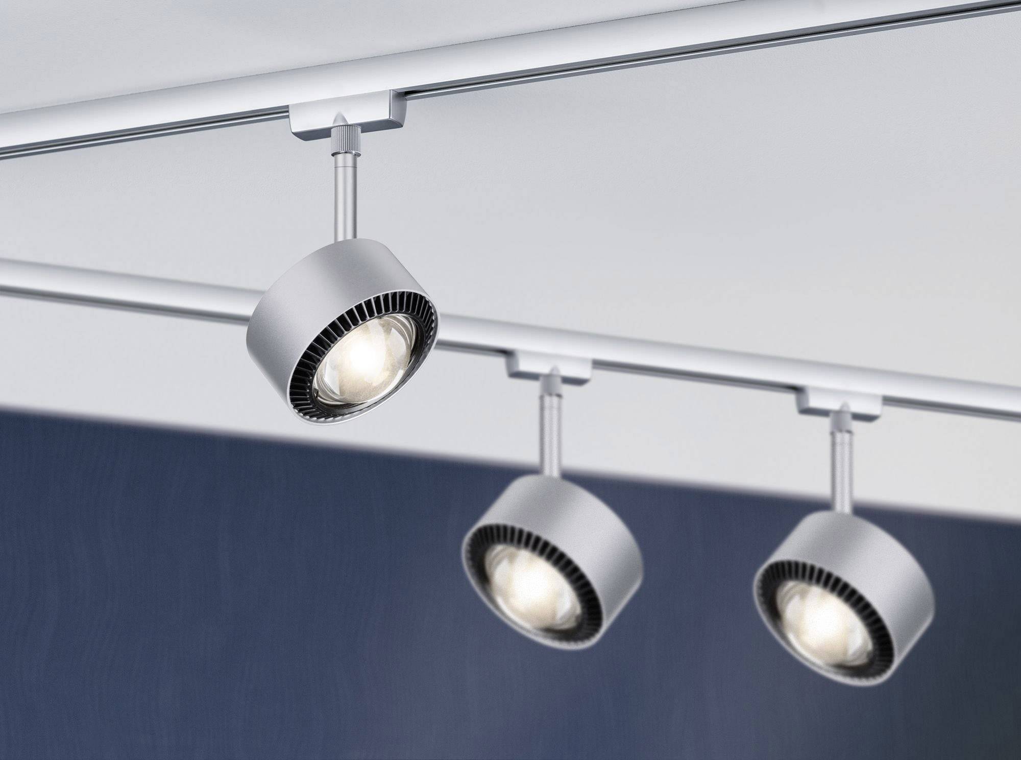 Paulmann Aldan Hochvolt-Schienensystem-Leuchte URail LED fest eingebaut 9 W LED Chrom (matt)