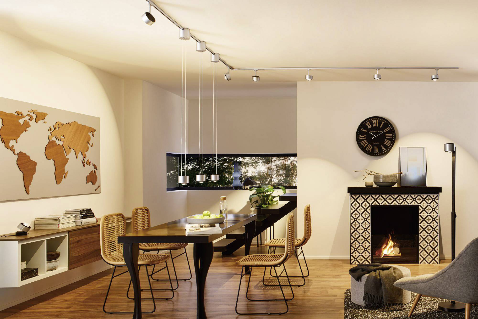 Paulmann Aldan Hochvolt-Schienensystem-Leuchte URail LED fest eingebaut 9W LED Chrom (matt)