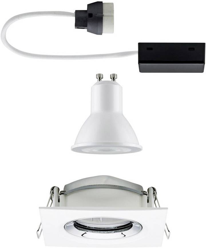 Paulmann Nova Plus Bad-Einbauleuchte LED GU10 6W IP65 Weiß (matt), Chrom