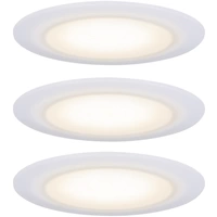 Paulmann LED-Bad-Einbauleuchte 3er Set 19.5 W IP44 Satin, Weiß Paulmann LED-Bad-Einbauleuchte 3er Set 19.5 W IP44 Satin, Weiß