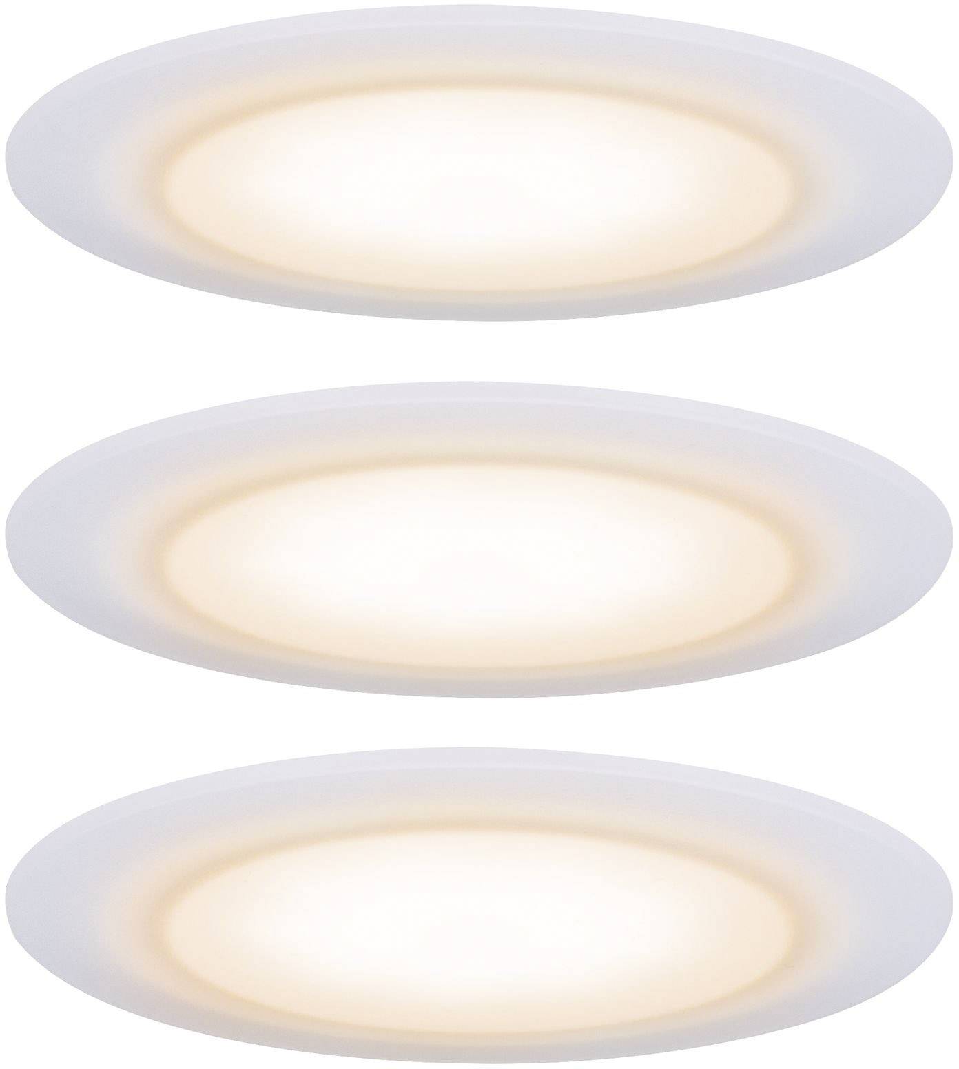 Paulmann LED-Bad-Einbauleuchte 3er Set 19.5W Satin, Weiß