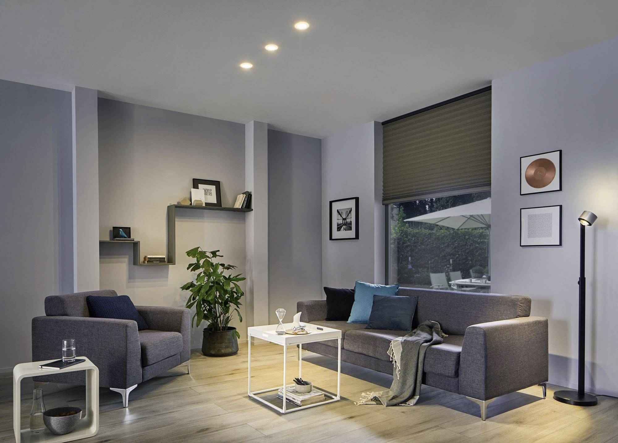 Paulmann LED-Bad-Einbauleuchte 3er Set 19.5W Satin, Weiß