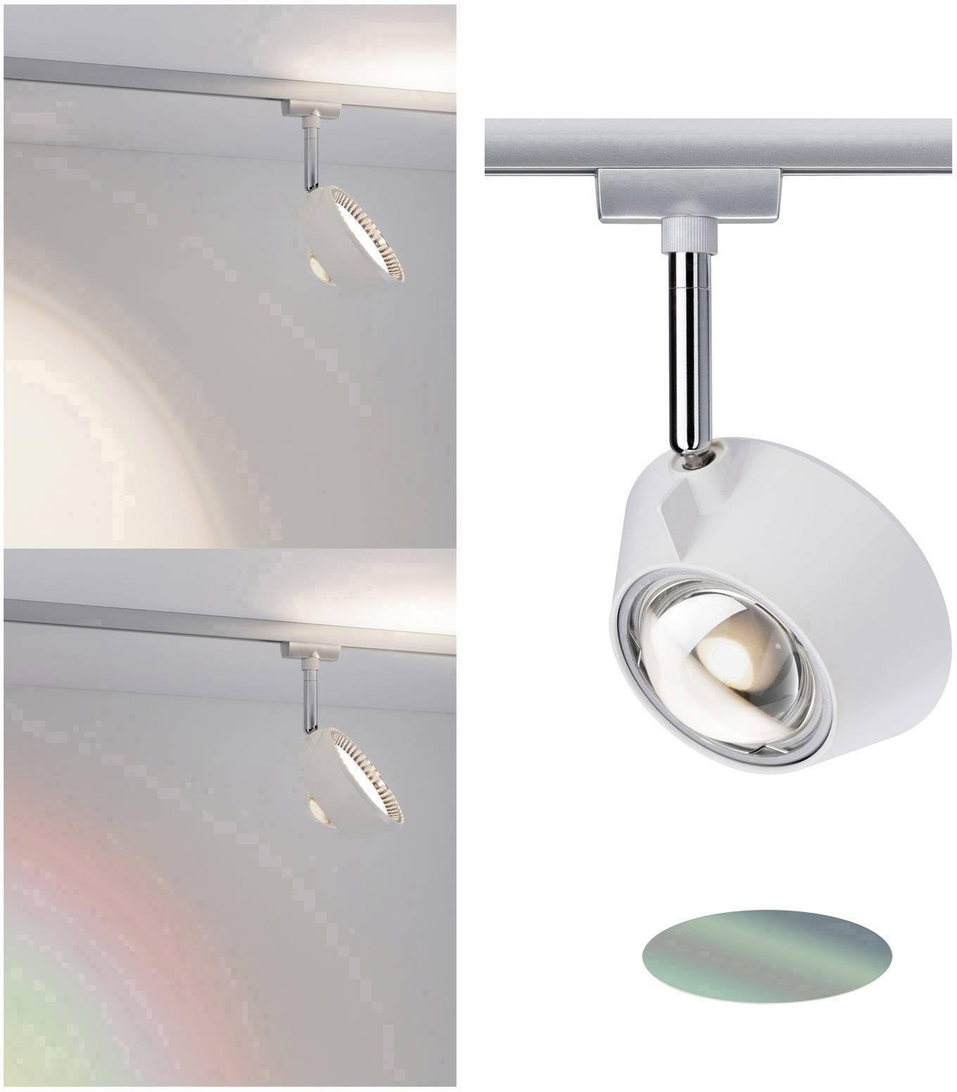 Paulmann URail Sabik Hochvolt-Schienensystem-Leuchte URail LED fest eingebaut 13W LED Chrom (matt), Weiß (matt)