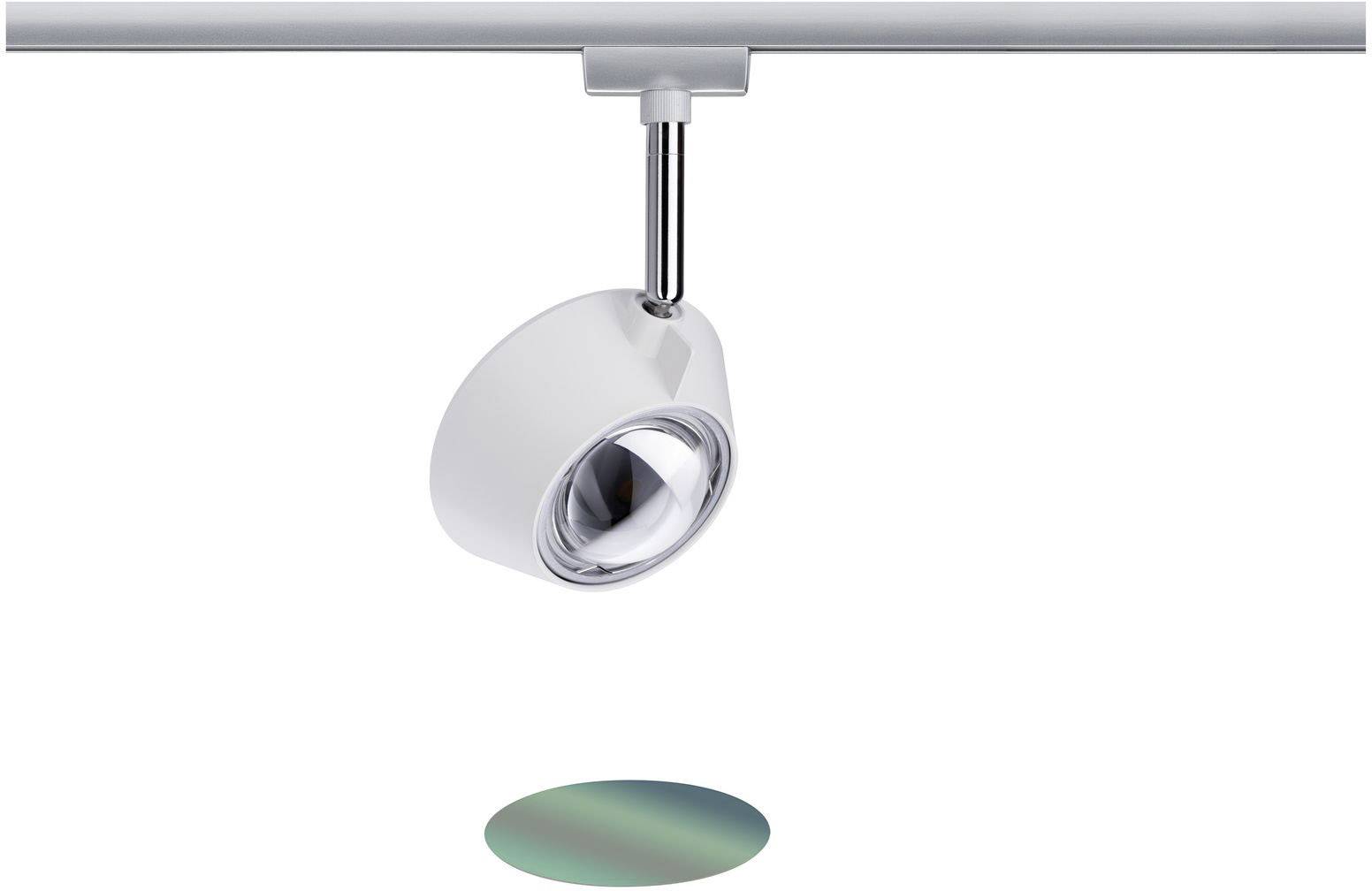Paulmann URail Sabik Hochvolt-Schienensystem-Leuchte URail LED fest eingebaut 13W LED Chrom (matt), Weiß (matt)