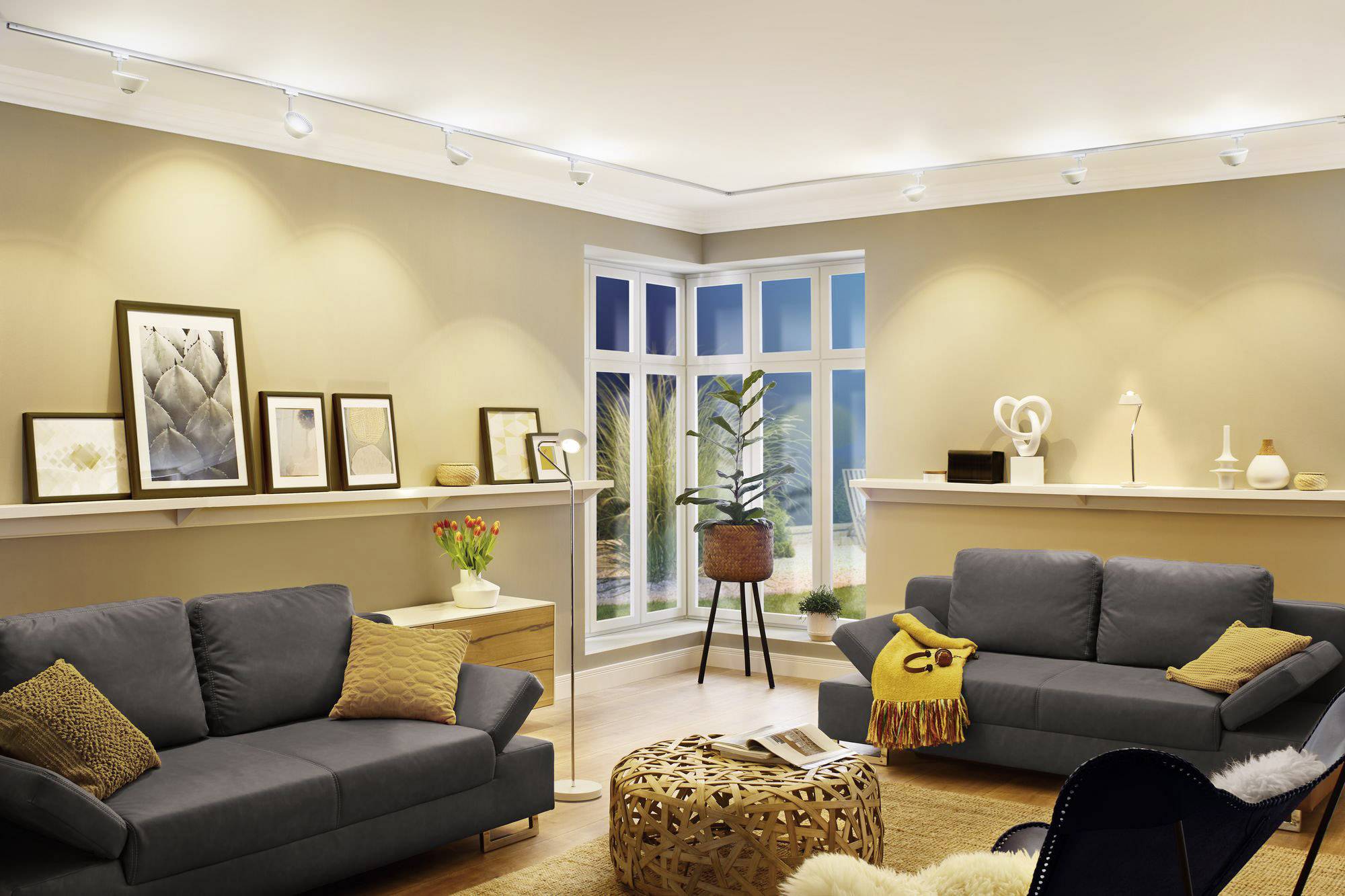 Paulmann URail Sabik Hochvolt-Schienensystem-Leuchte URail LED fest eingebaut 13W LED Chrom (matt), Weiß (matt)