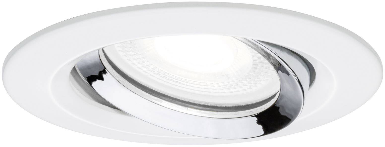 Paulmann Nova Plus Bad-Einbauleuchte LED GU10 6W IP65 Weiß (matt), Chrom