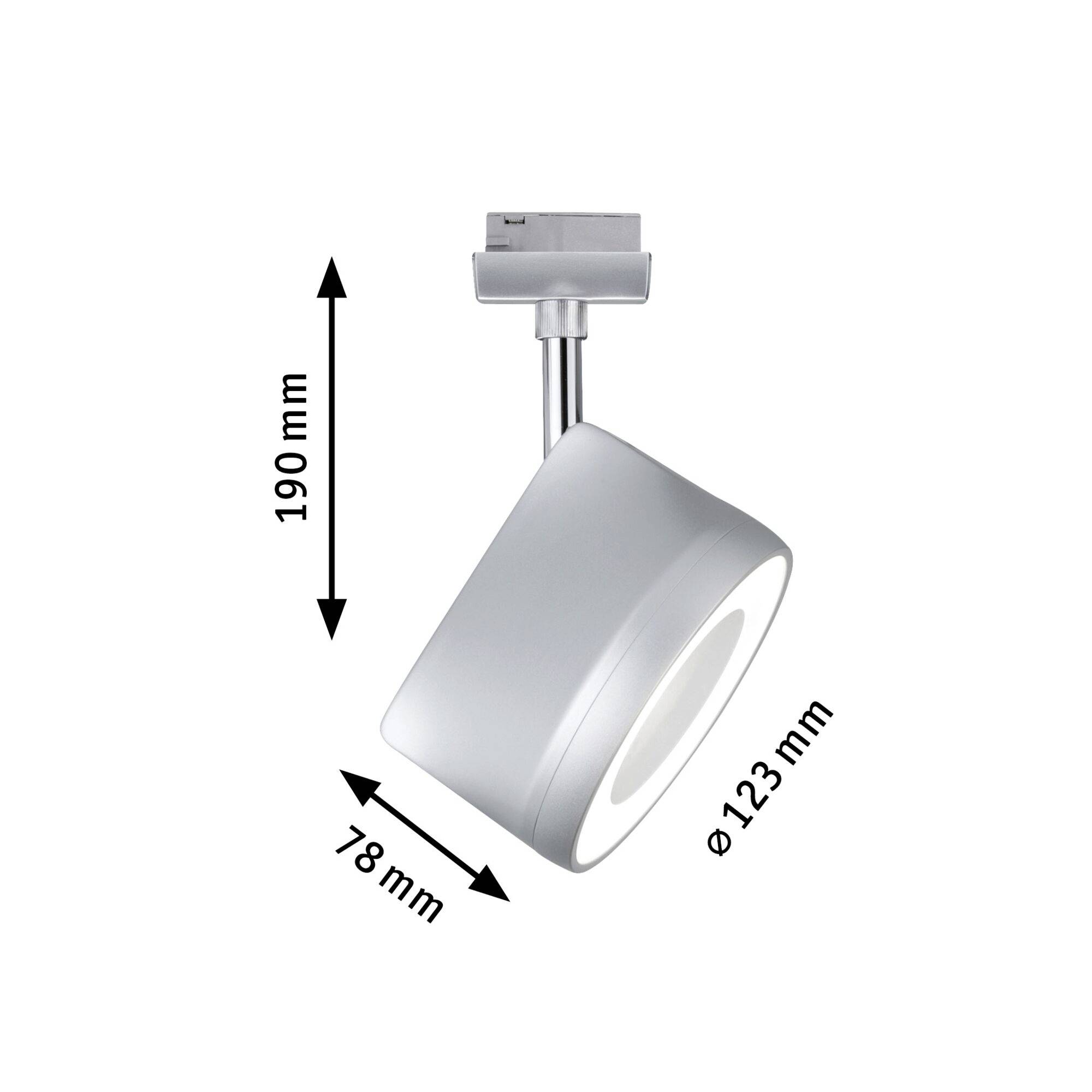 Paulmann URail Arena Hochvolt-Schienensystem-Leuchte URail LED fest eingebaut 15W LED Chrom (matt), Chrom