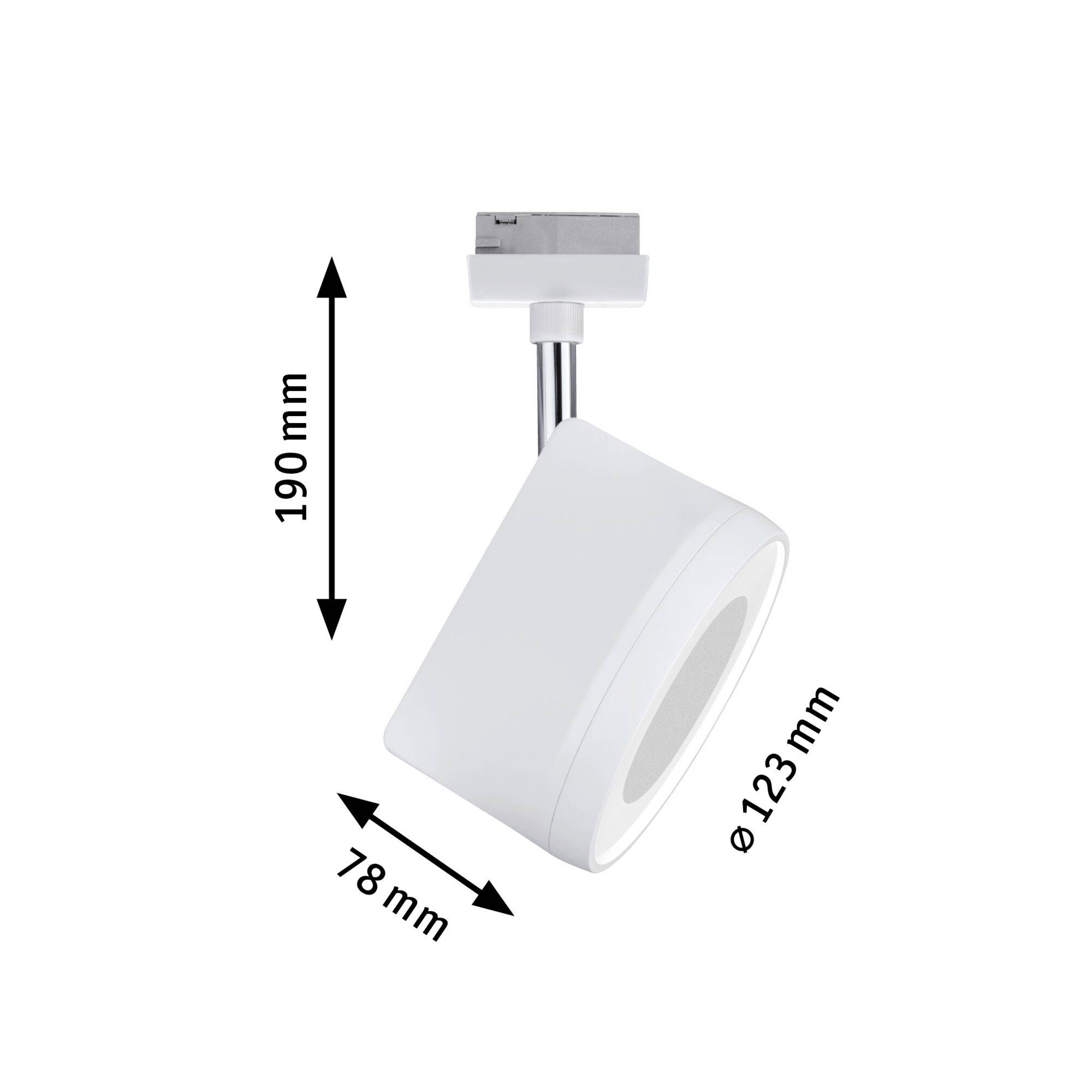 Paulmann URail Arena Hochvolt-Schienensystem-Leuchte URail LED fest eingebaut 15W LED Weiß, Chrom