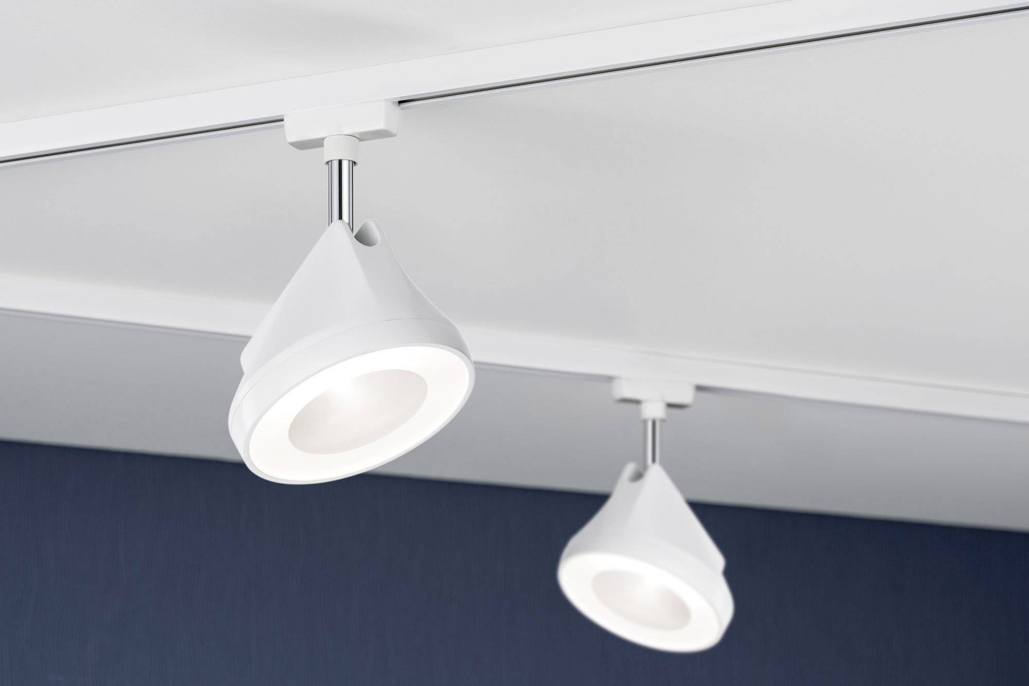 Paulmann URail Arena Hochvolt-Schienensystem-Leuchte URail LED fest eingebaut 15W LED Weiß, Chrom