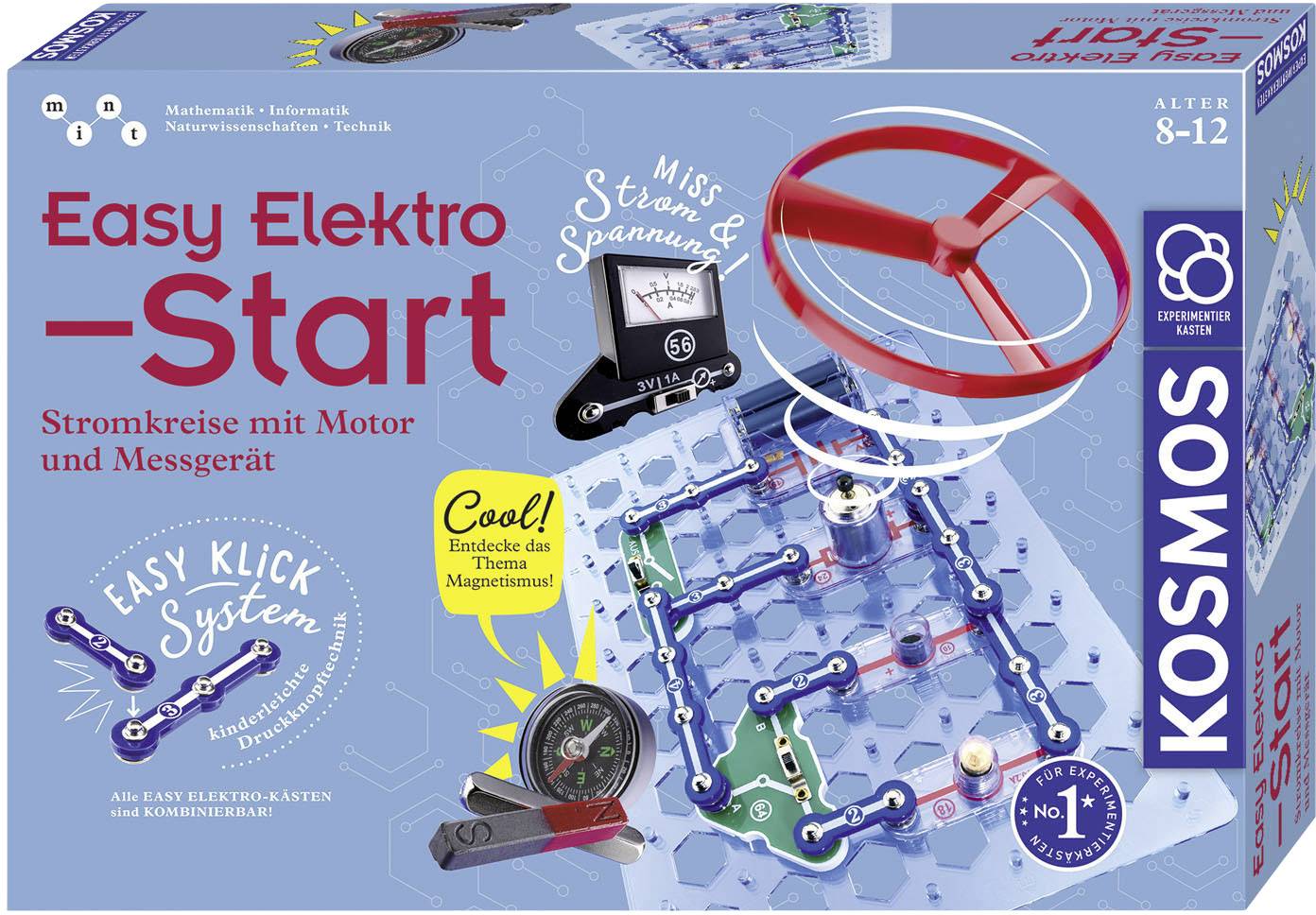 Kit De Experimentos Eléctricos Kosmos Easy Elektro Start – Aprende Sobre Circuitos, Motores Y Alarmas Con Un Sistema De Montaje Sencillo