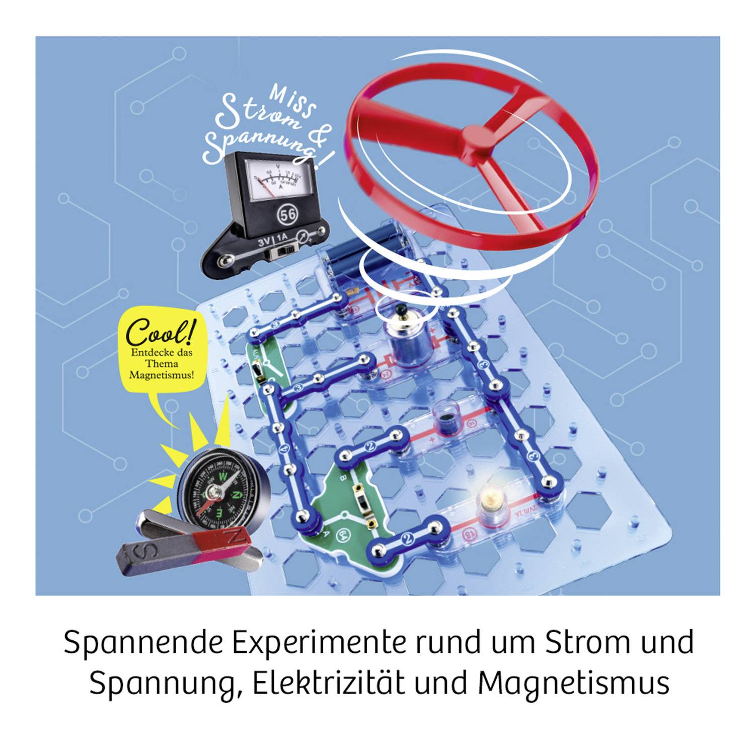 Kosmos Easy Elektro - Light - Kit D'expérimentation électricité Pour Enfants 8-12 Ans - Circuits Simples, Messages Secrets, Système Morse - 4