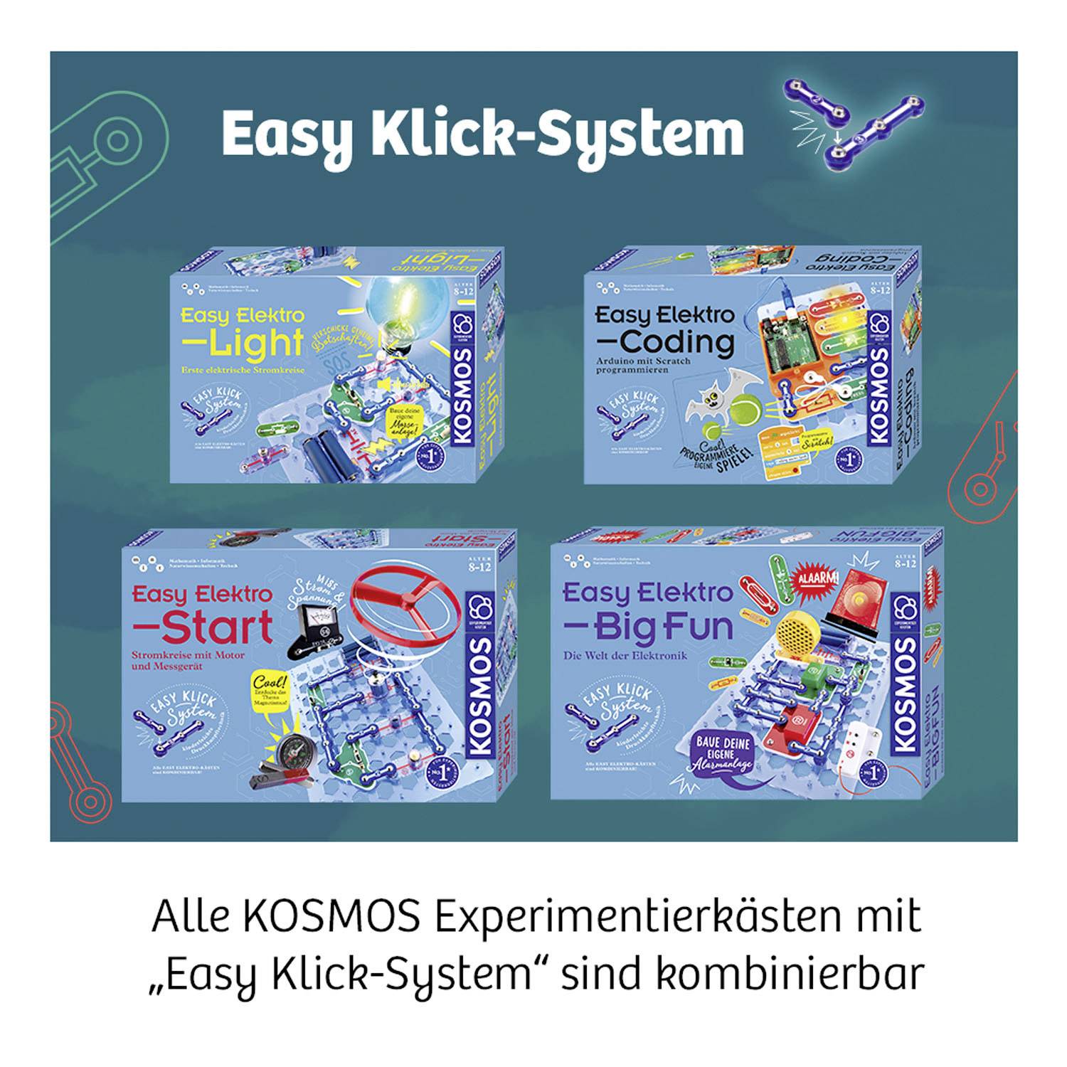 Kosmos 620547 Easy Elektro - Start Physik Experimentierkasten ab 8 Jahre