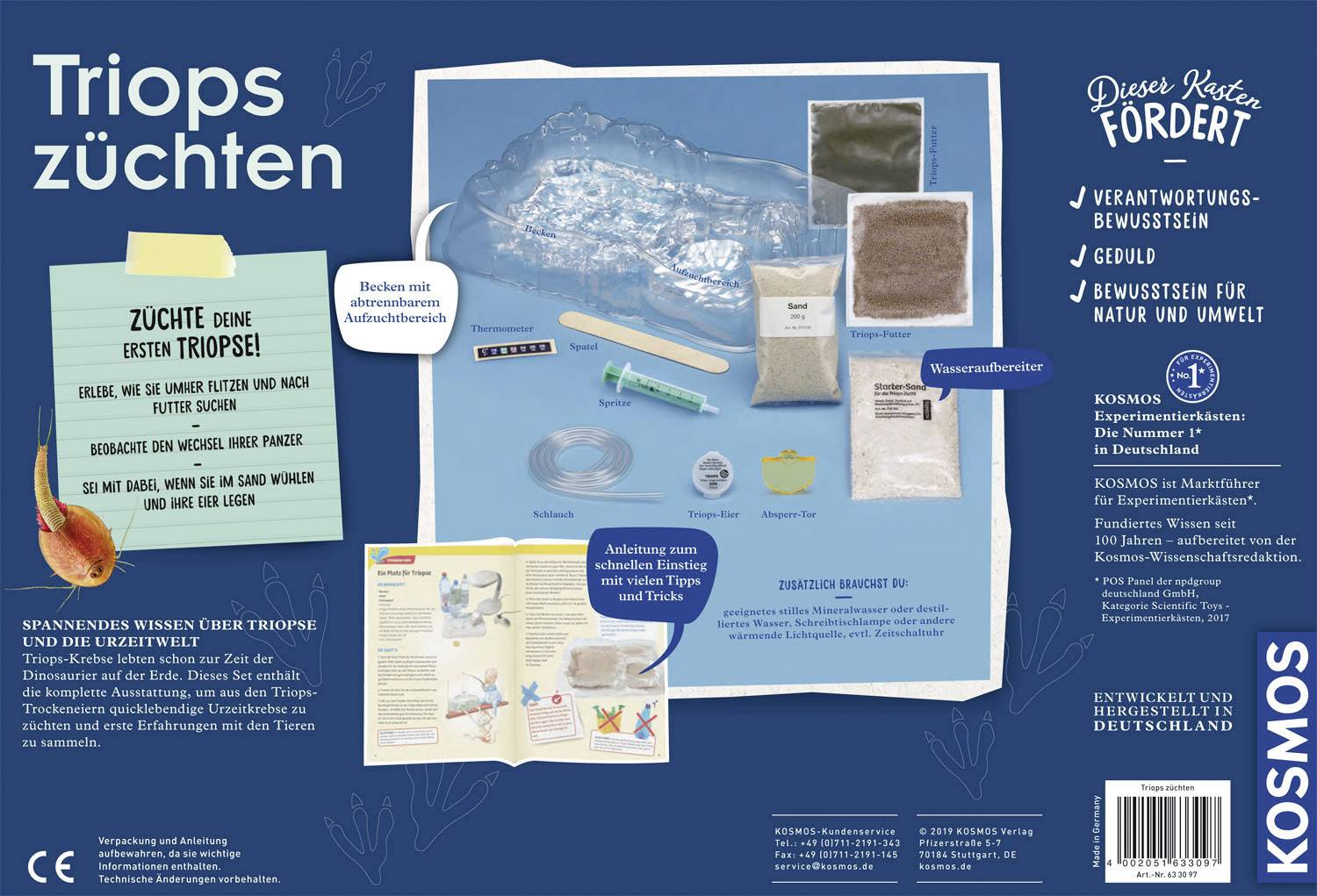 Kosmos 633097 Triops züchten Triops züchten & Natur Experimentier-Set ab 8 Jahre