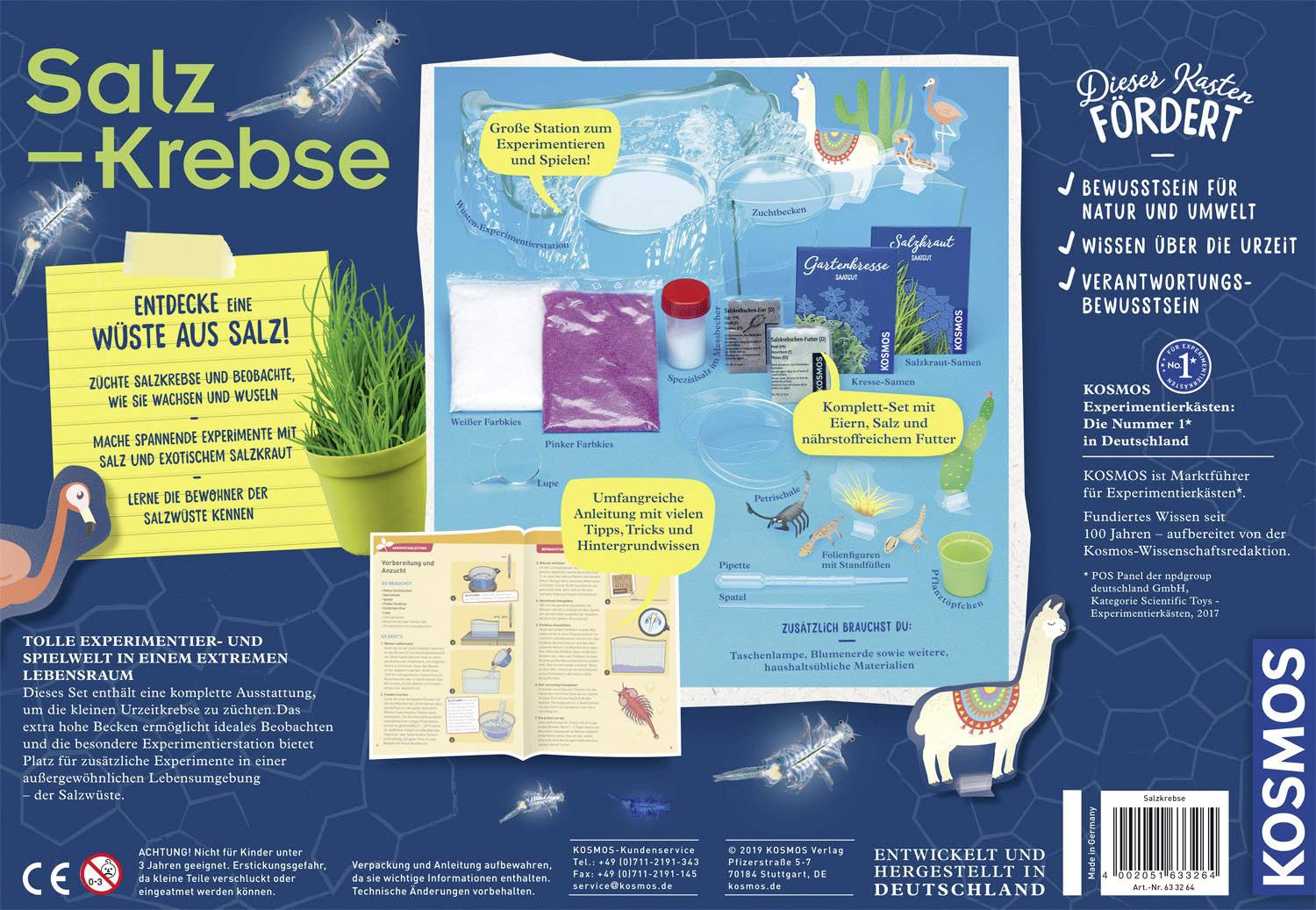 Kosmos 633264 Salzkrebse Biologie Experimentier-Set ab 8 Jahre